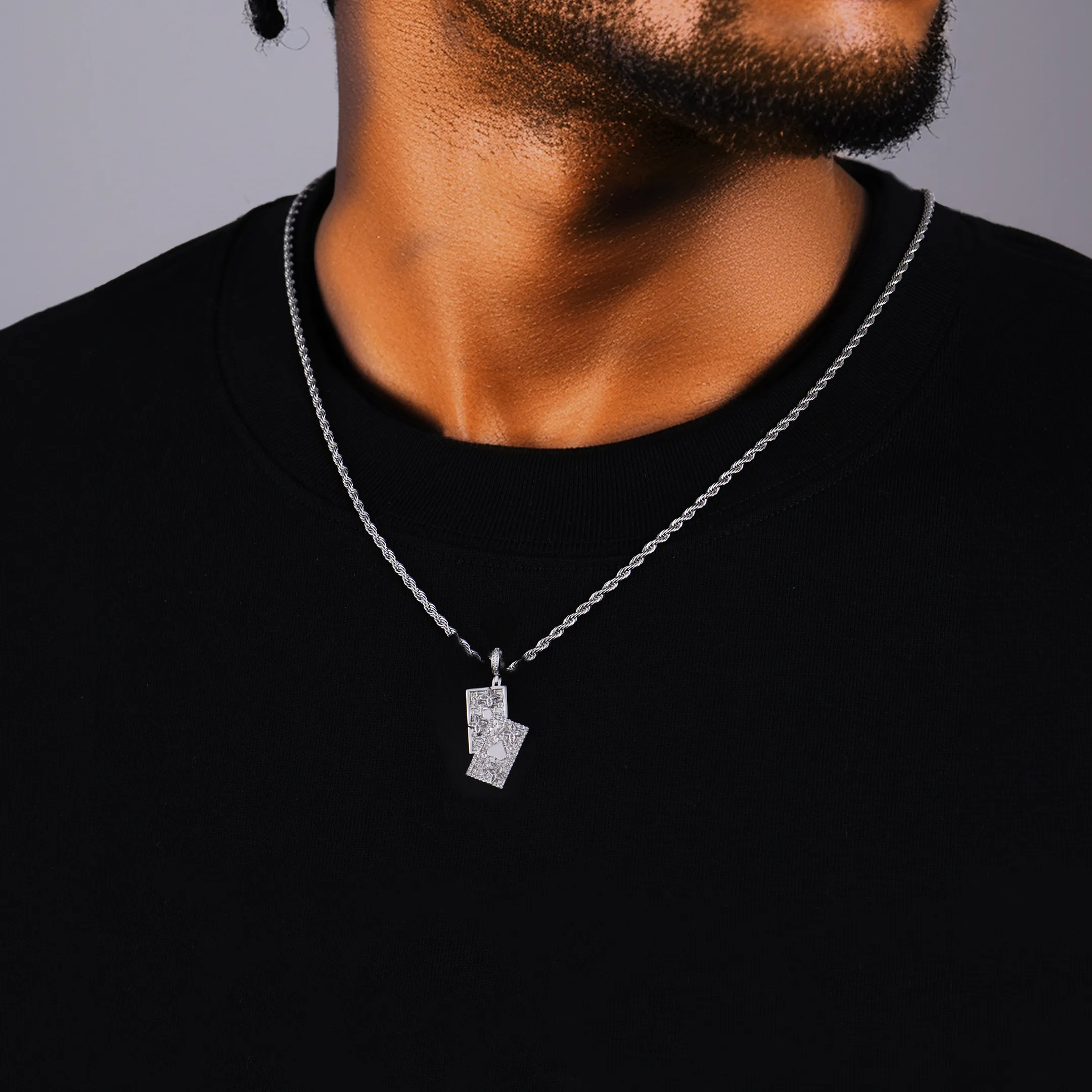 Iced Spade Poker Pendant - Image 2