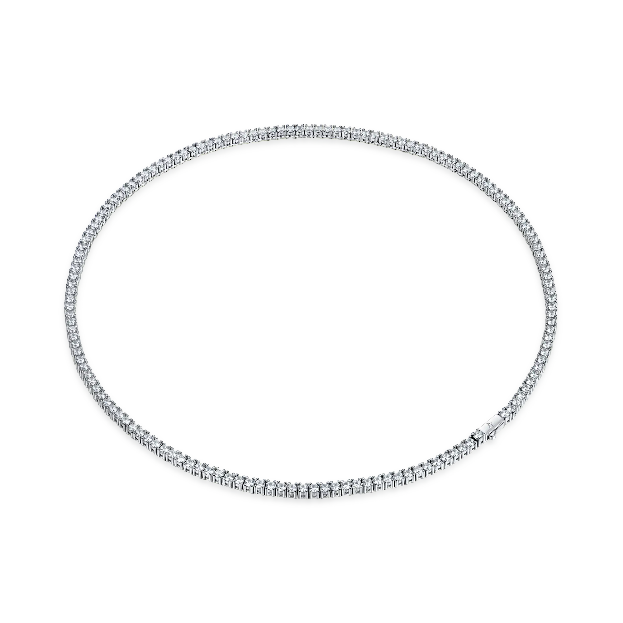 3mm Iced Tennis Chain - White Gold - Image 4