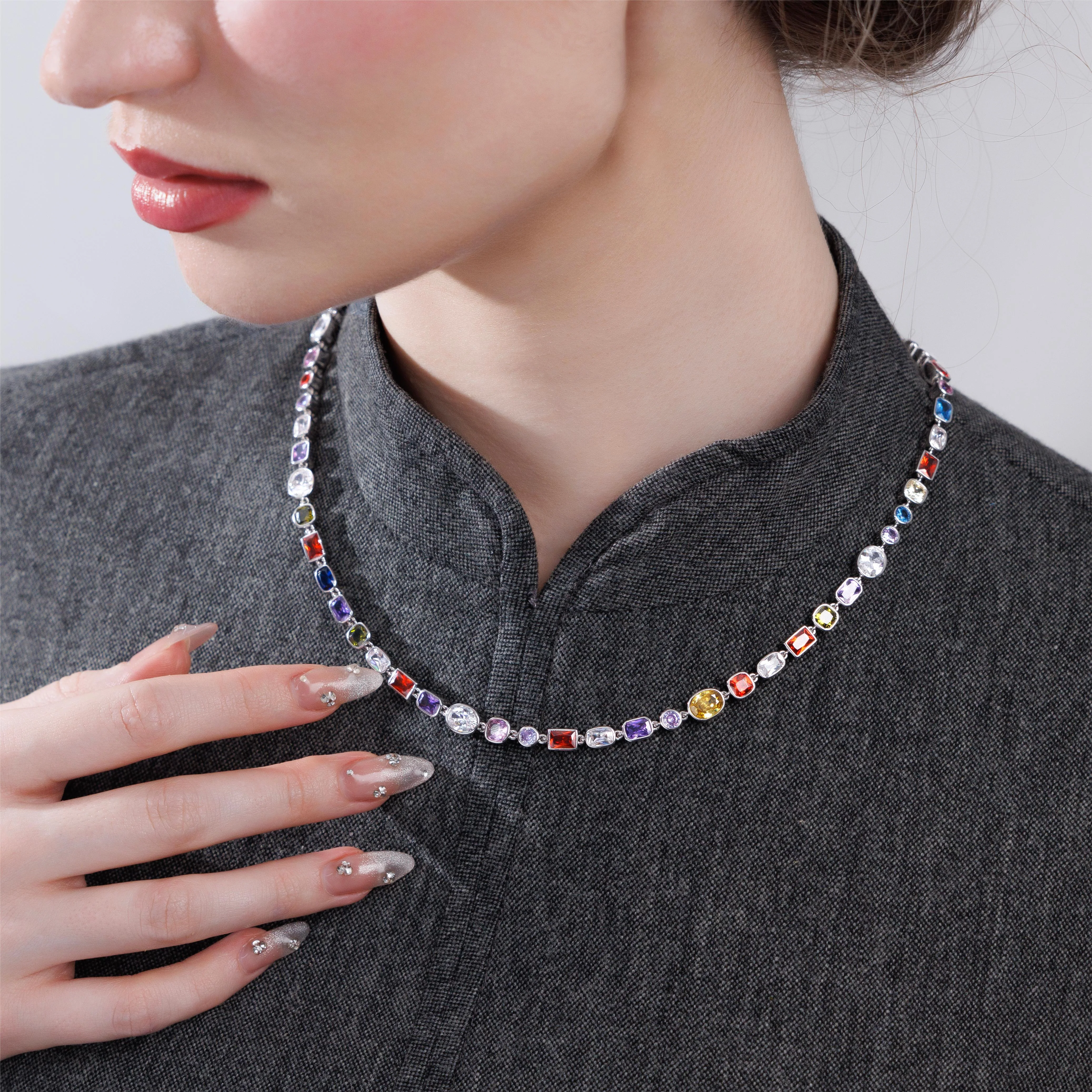 Infinity Gem Interlaced Necklace Chain - 6mm - Image 7