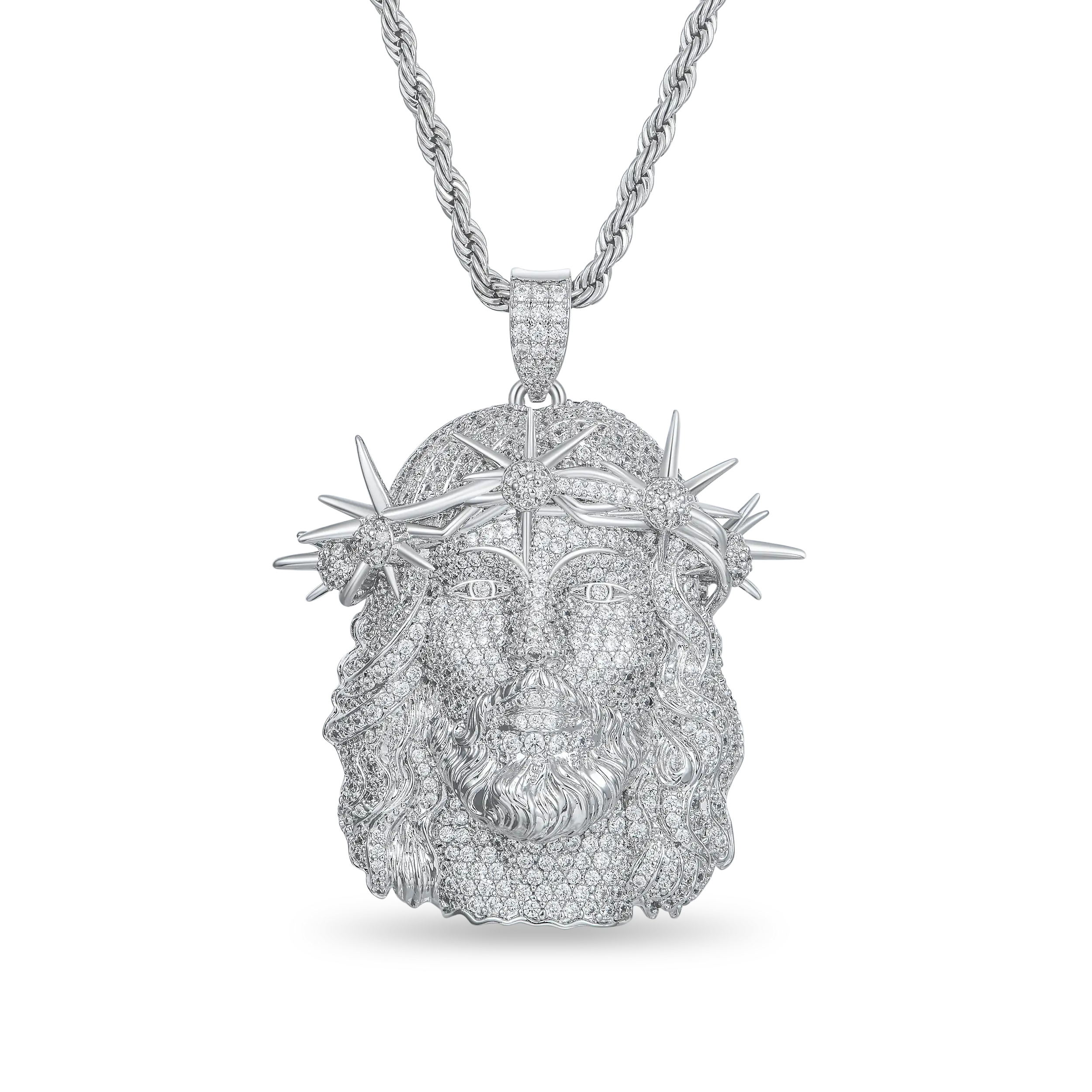 Jesus Piece Iced Pendant - Style 1 - Image 3