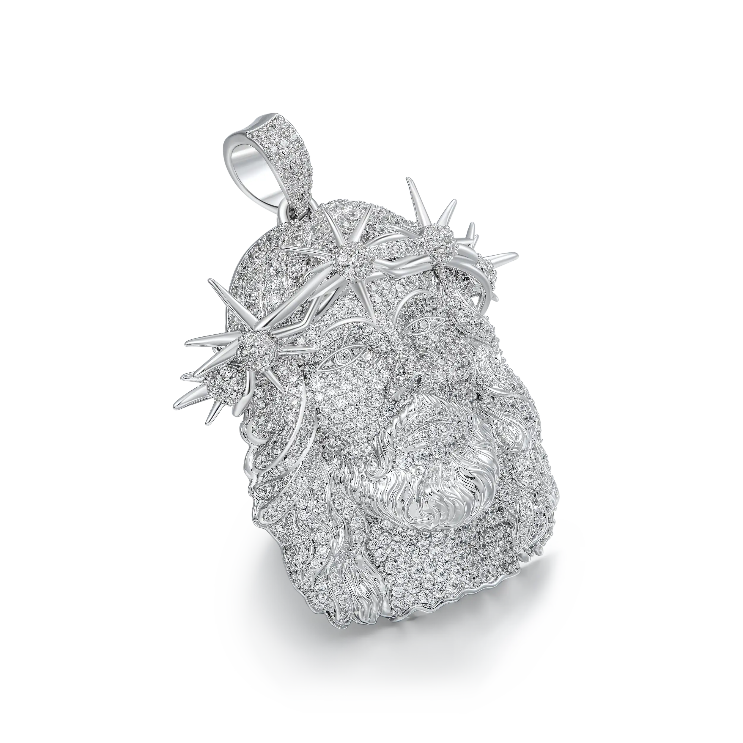 Jesus Piece Iced Pendant - Style 1 - Image 4