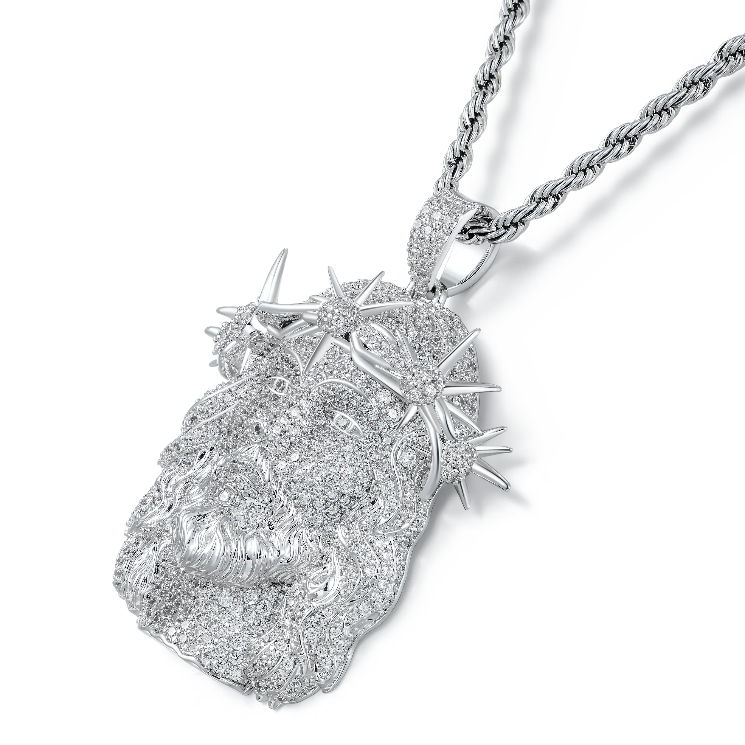 Jesus Piece Iced Pendant - Style 1 - Image 5