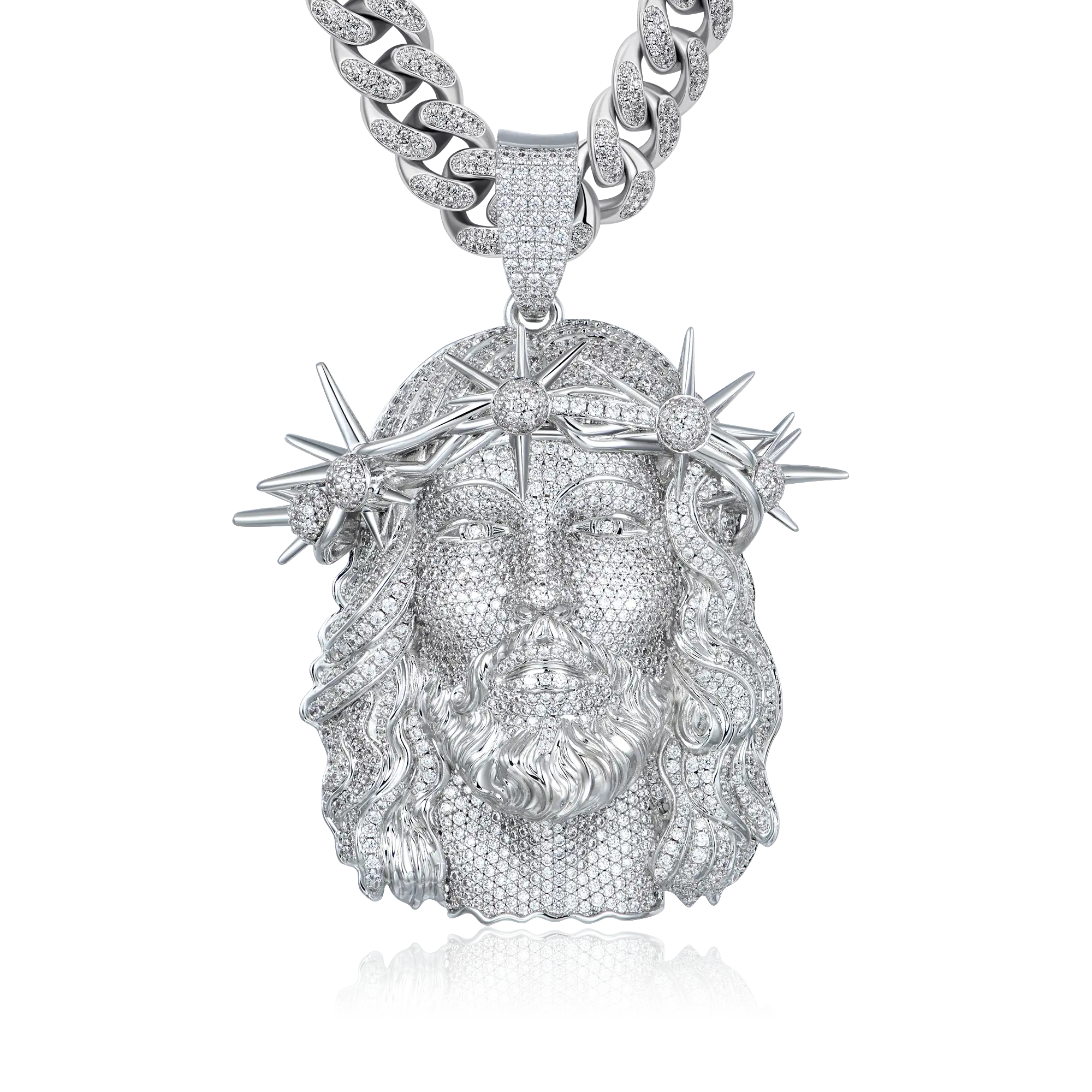 Jesus Piece Fully Iced Pendant - Large