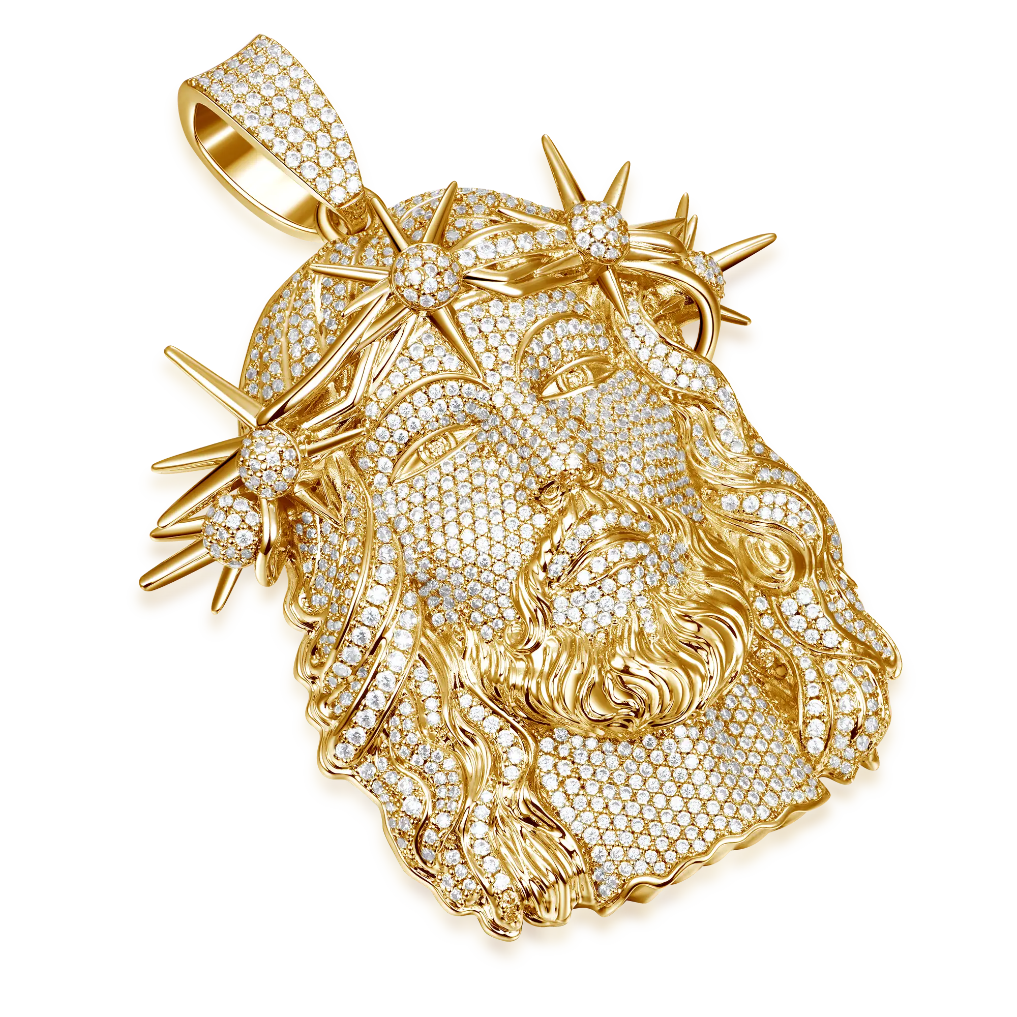 Jesus Piece Fully Iced Pendant - Large - Image 6