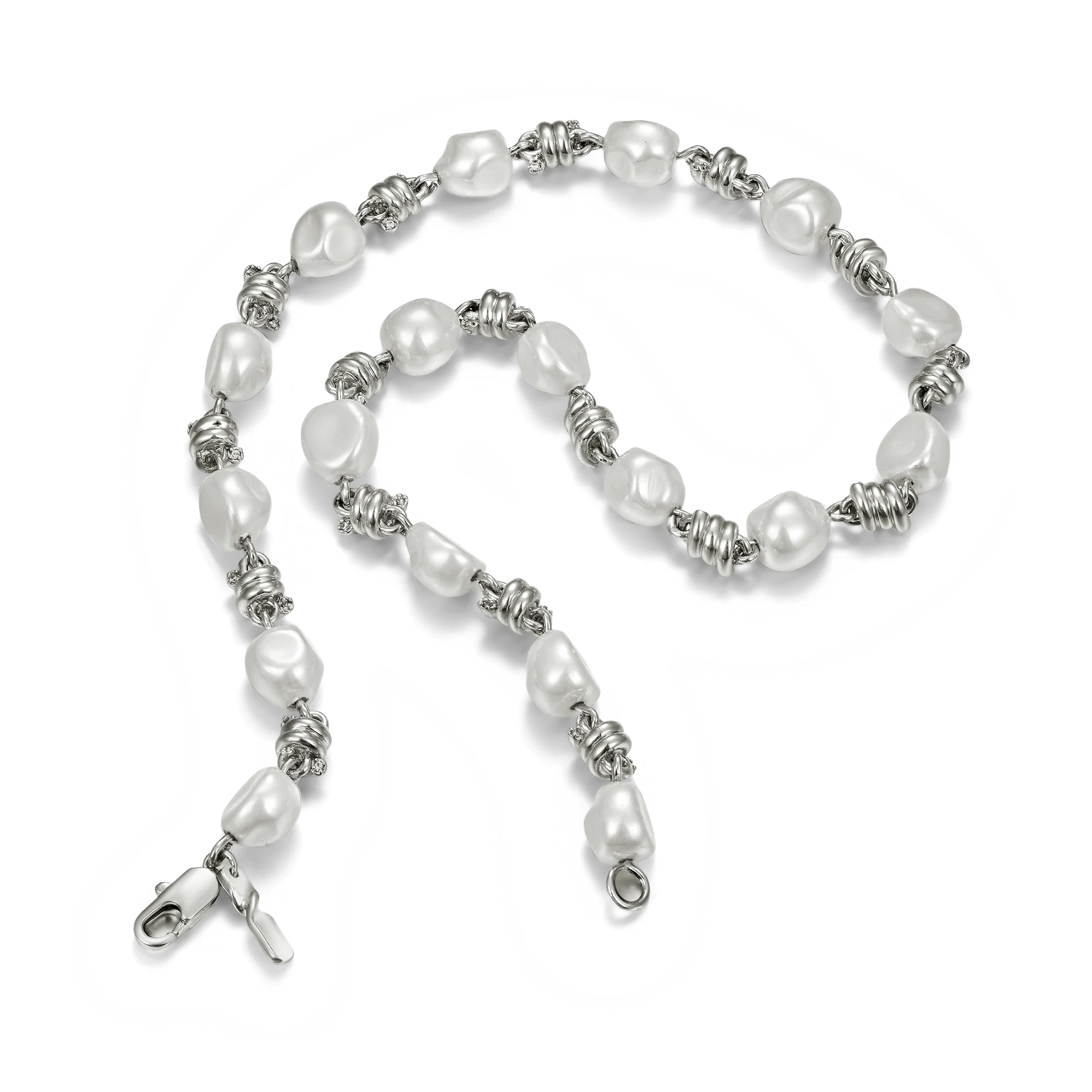 Knight Fleur De Lis Plain Chain + Barbed Wire Pearl Chain Gift Set - Image 4