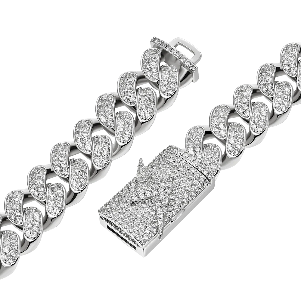 12mm Lightning Box Clasp Cuban Link Chain - Image 5