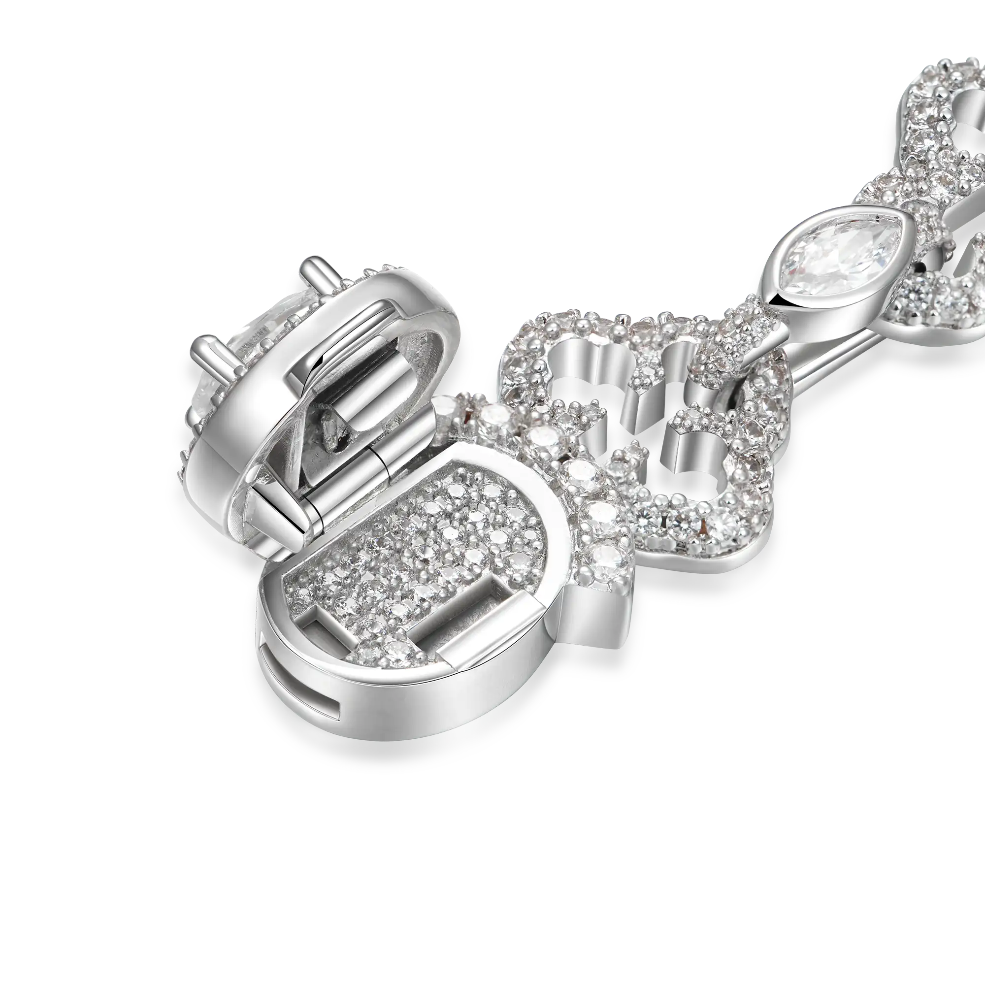 Marquise Cut Mix Bottoni Cross Link Chain - 12mm - Image 4