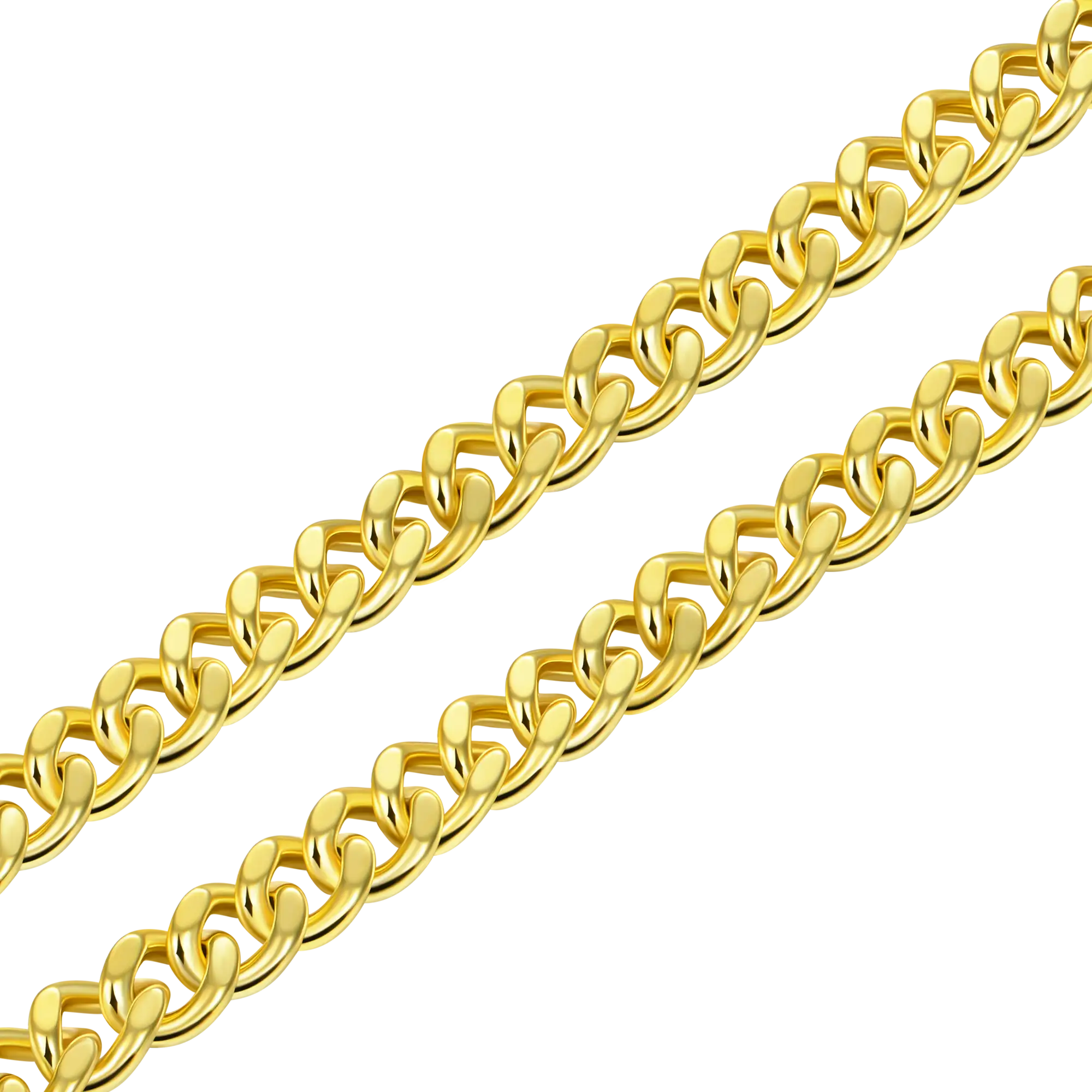 5mm Miami Micro Cuban Curb Chain - Yellow Gold - Image 4