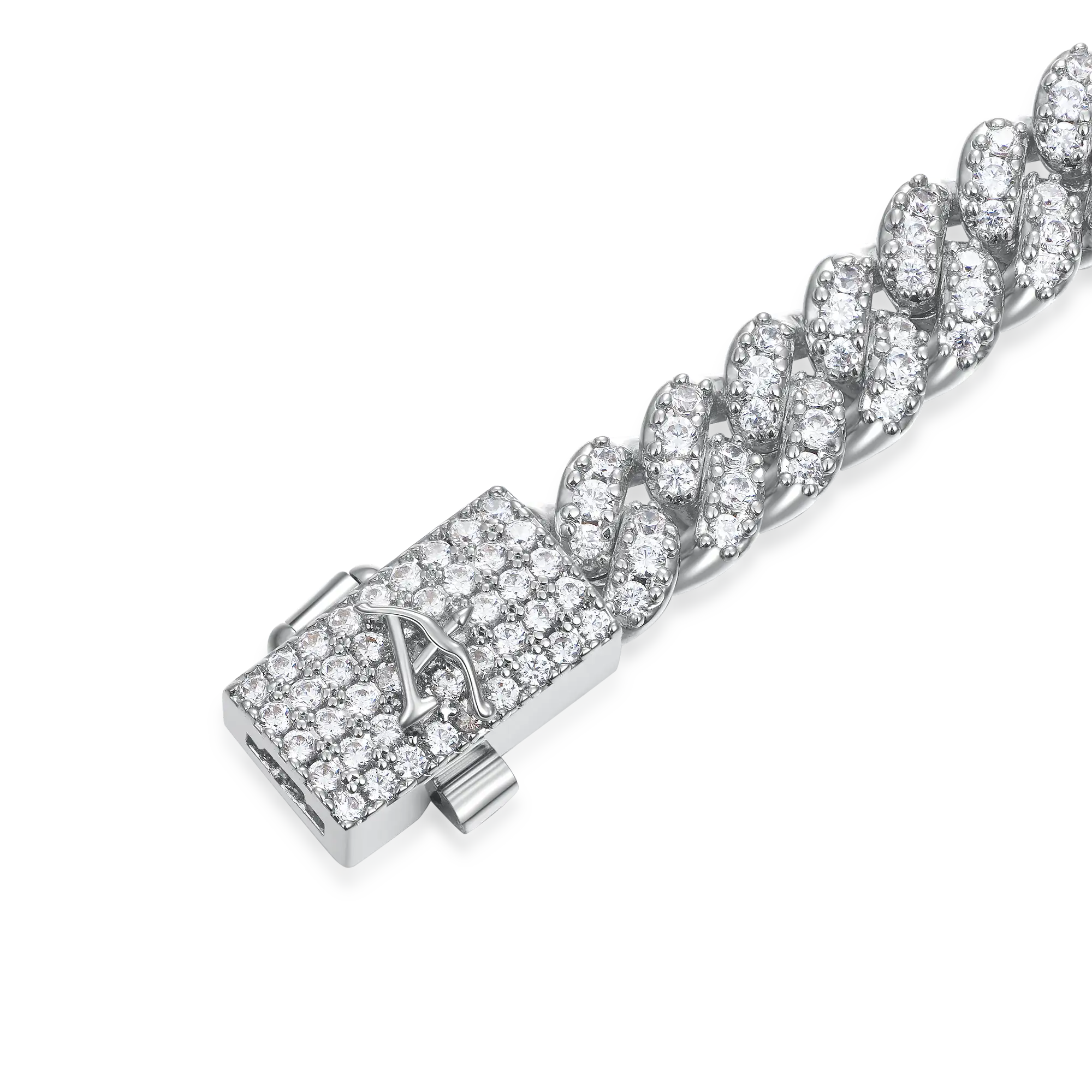 Moissanite Round Cut Cuban Link Bracelet - 6mm - Image 6