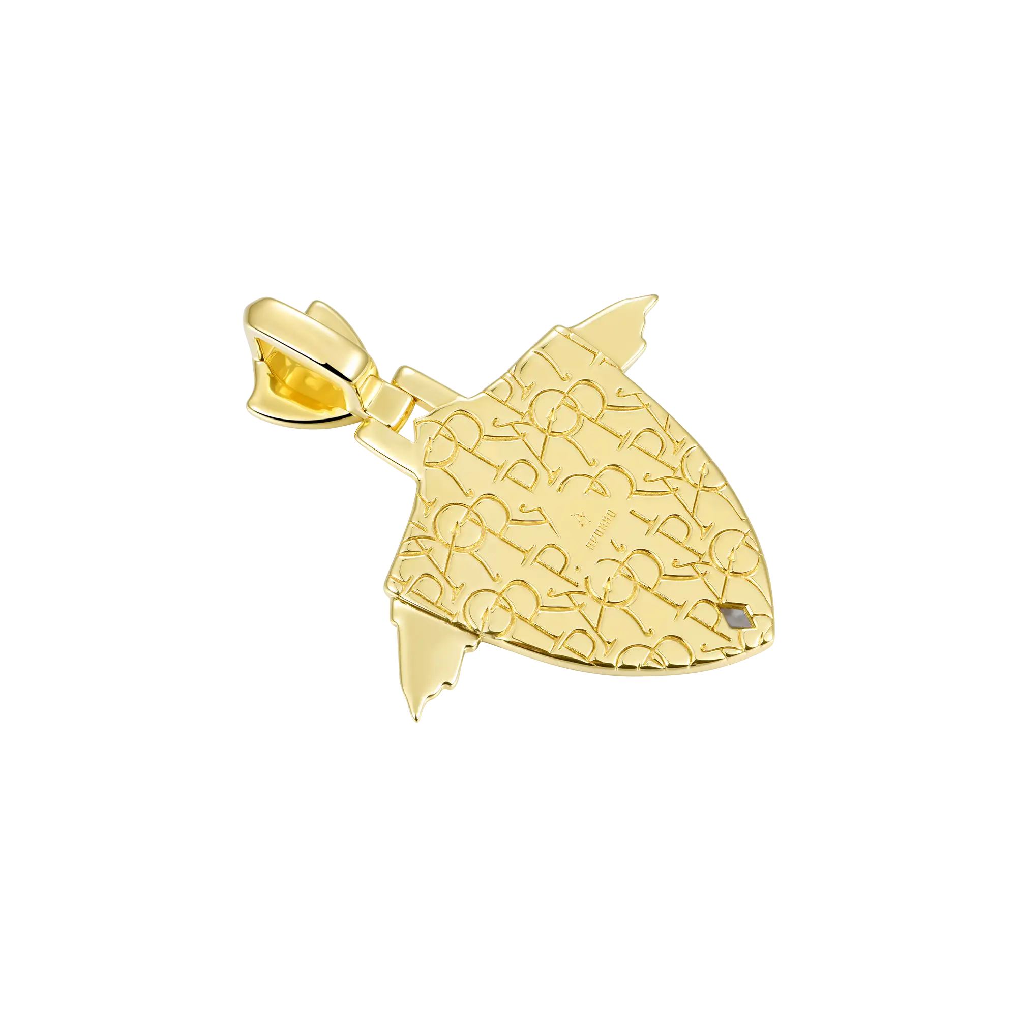 Moissanite Archangel Shield Pendant - Medium - Image 5