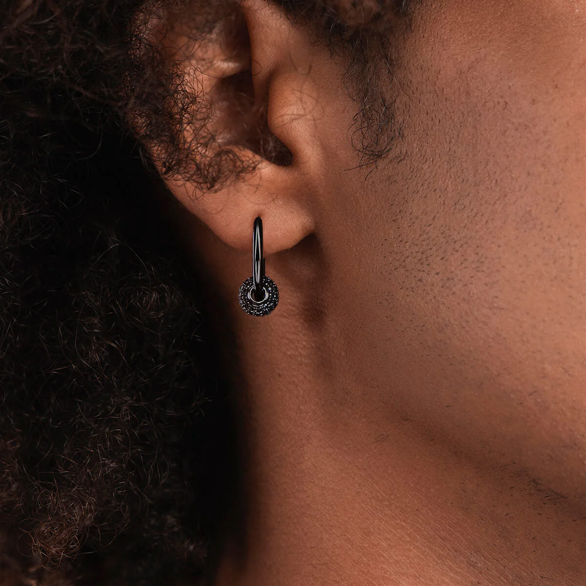 Moissanite S925 Ball Hoop Earrings - Pair - Image 2