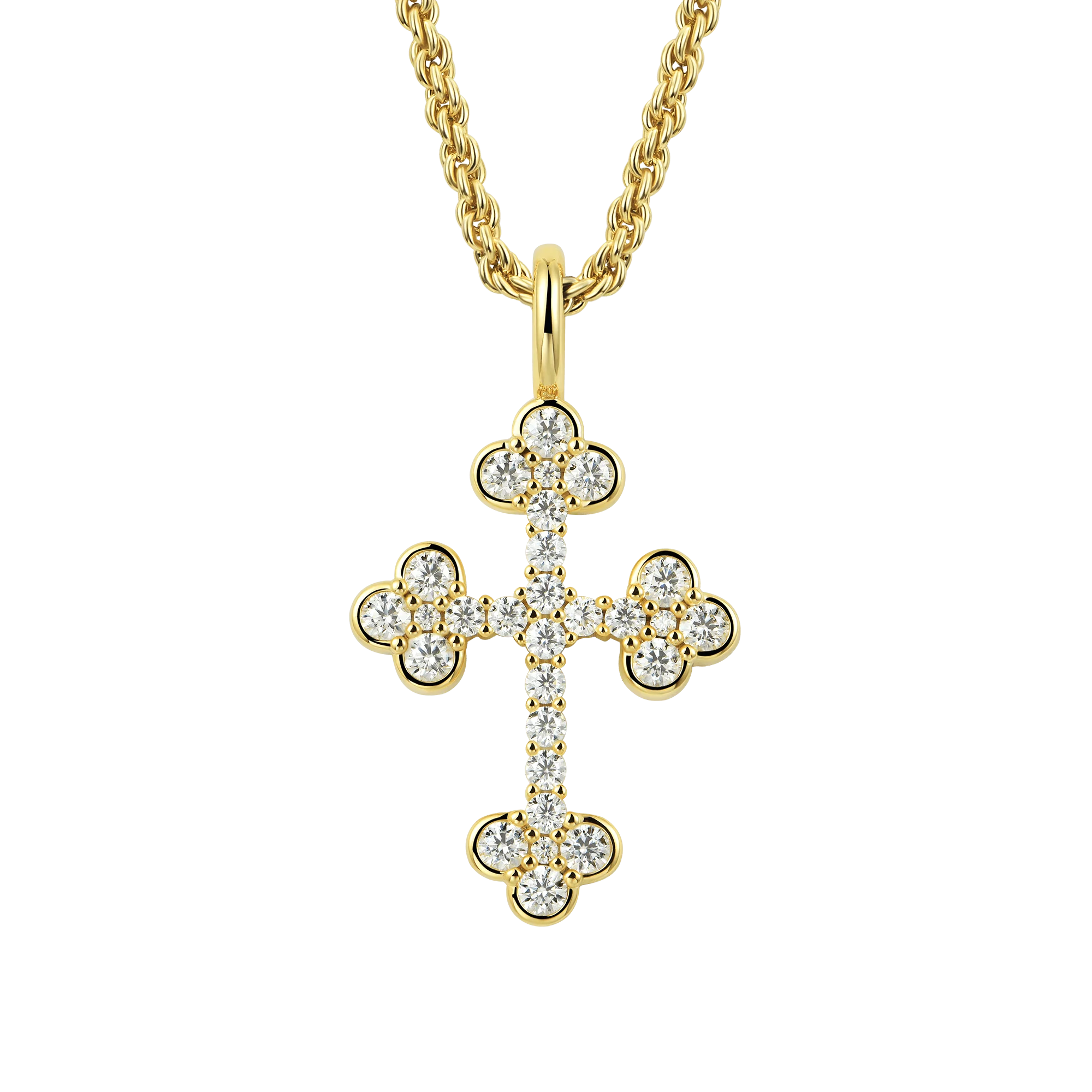 Moissanite Bottoni Cross Pendant - Image 10