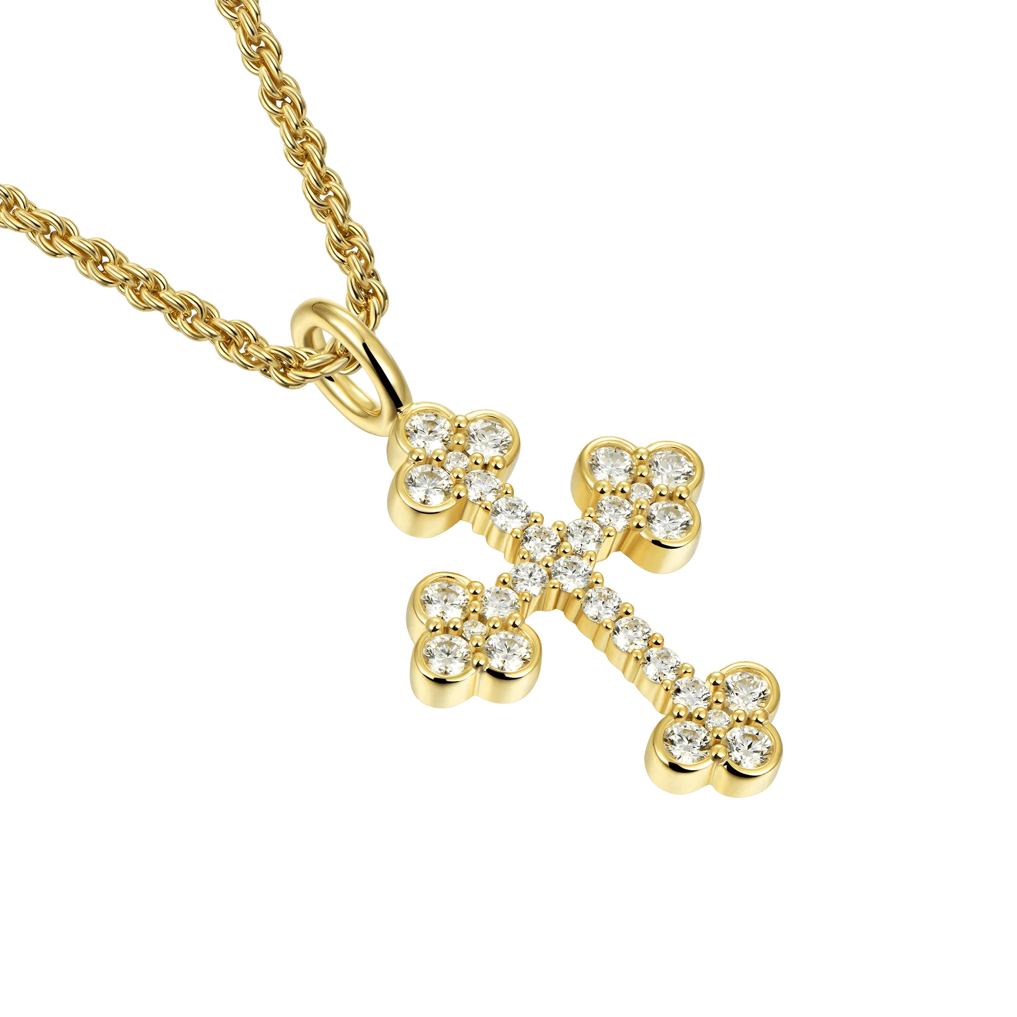 Moissanite Bottoni Cross Pendant - Image 12