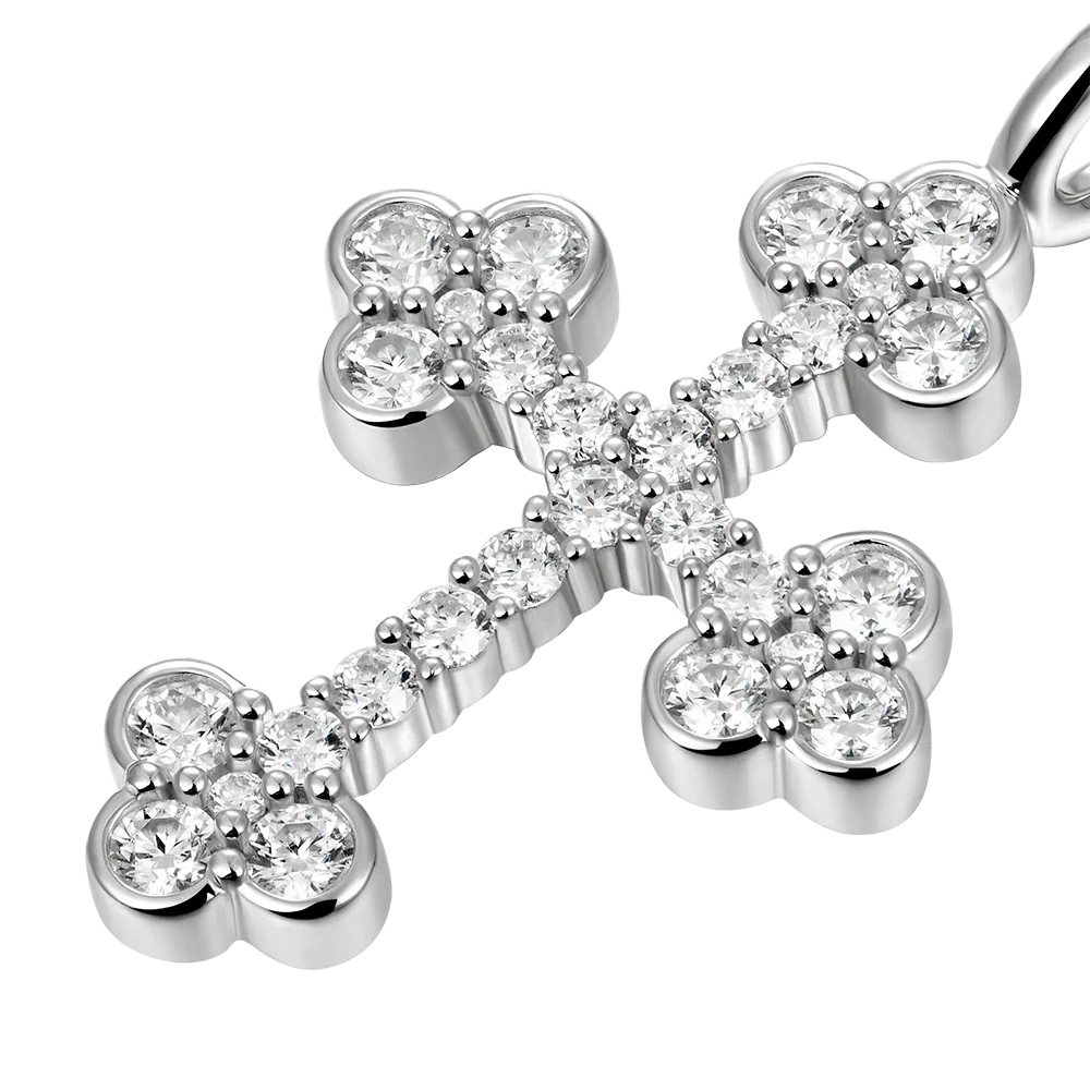 Moissanite Bottoni Cross Pendant - Image 5