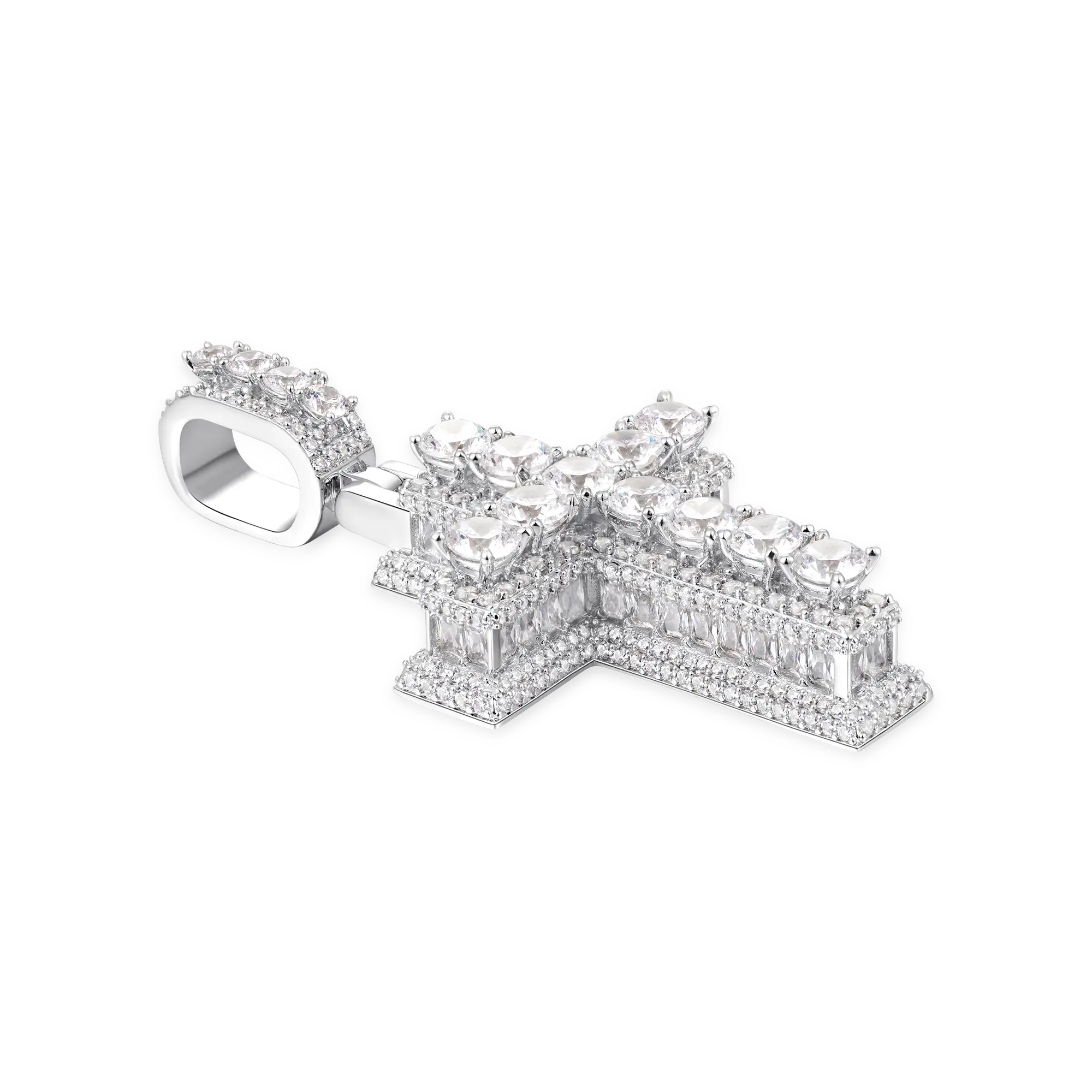 Moissanite Brilliance Layered Cross Pendant - Image 6