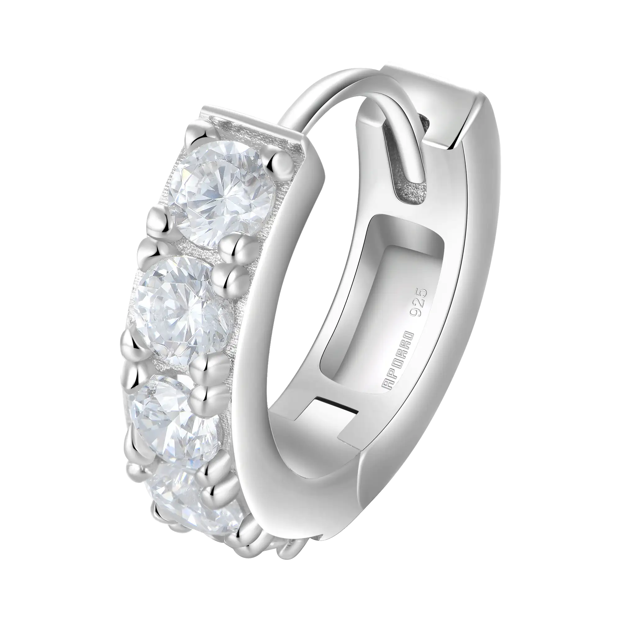Moissanite S925 Cross Dangly & Classic Hoop Earring Set - Image 6