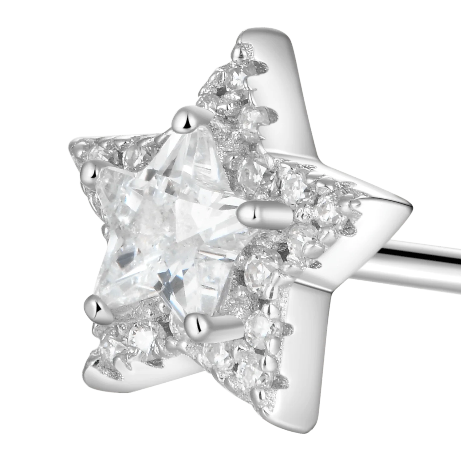 S925 Halo Star Stud Earrings-Pair - Image 4