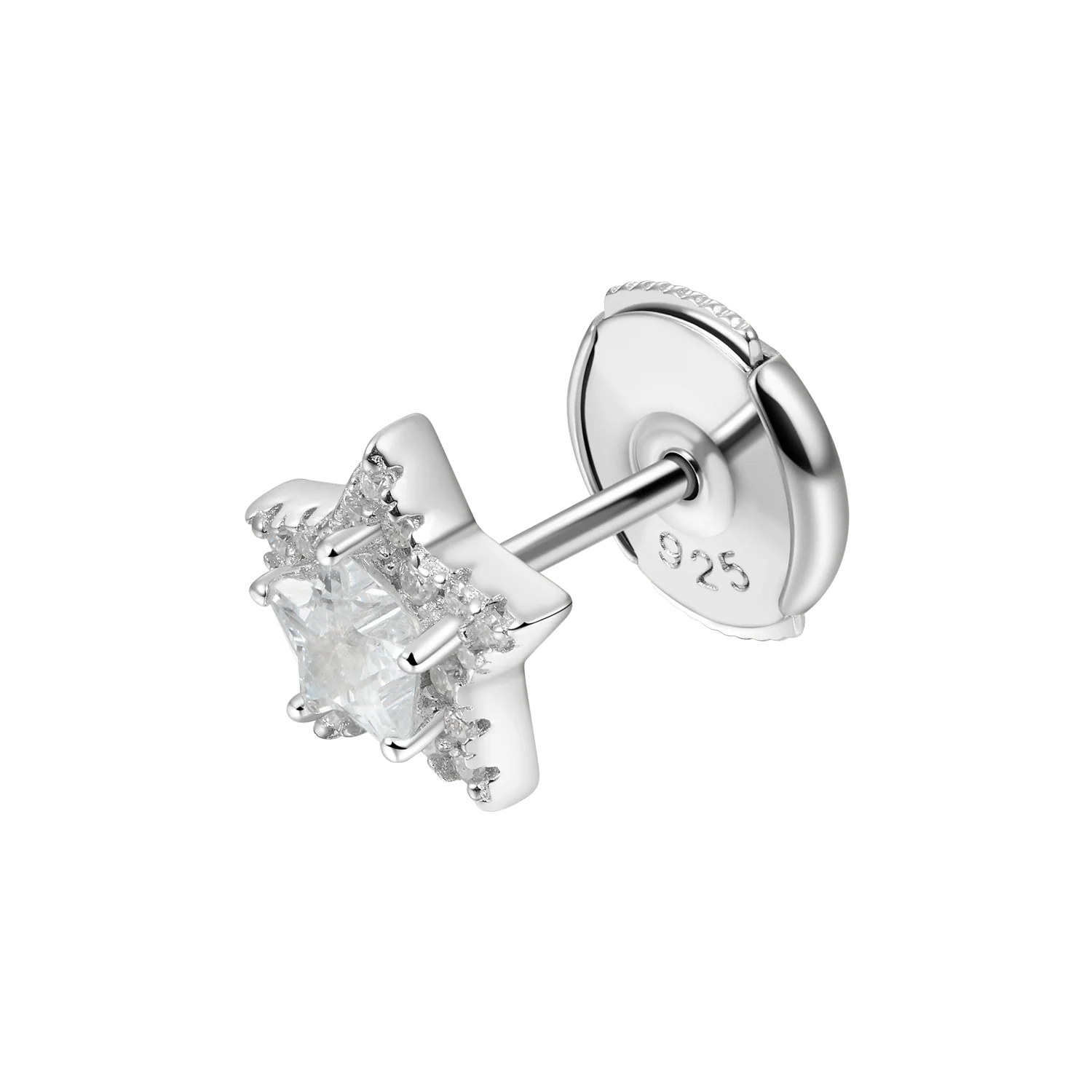 S925 Halo Star Stud Earrings-Pair - Image 5