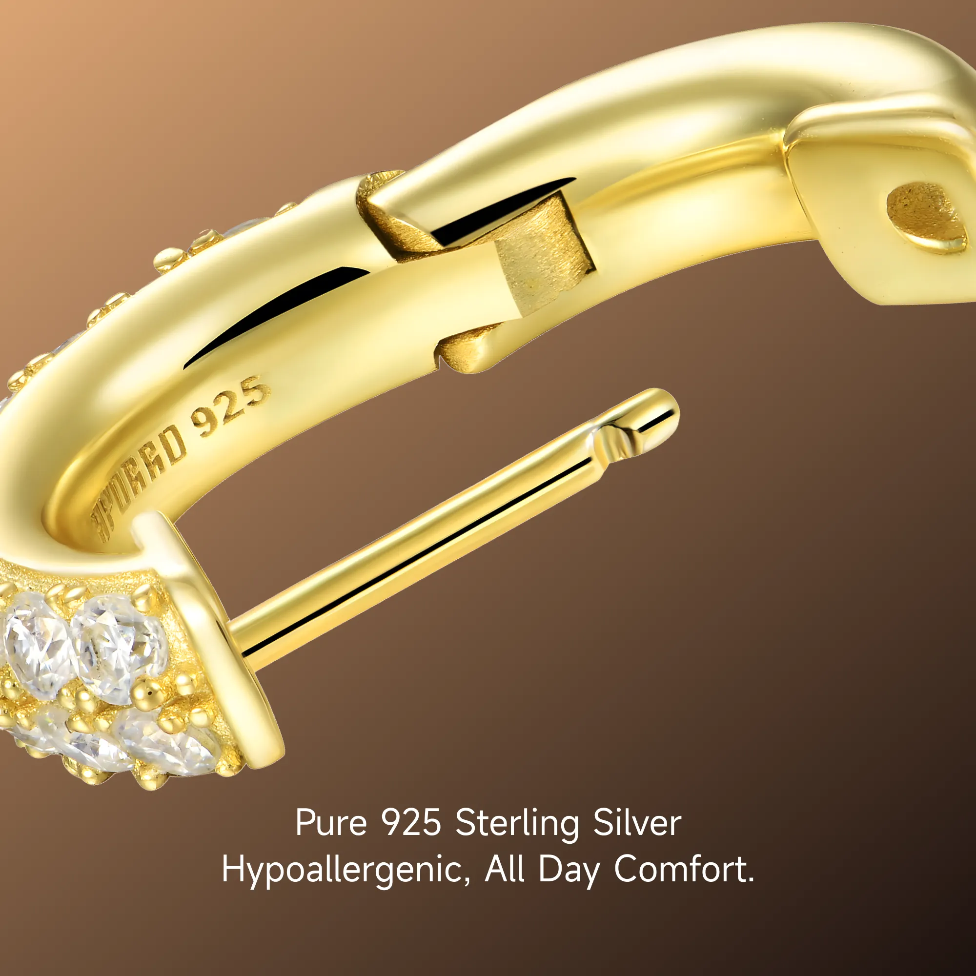 S925 Double Row Hoop Earring - Image 12