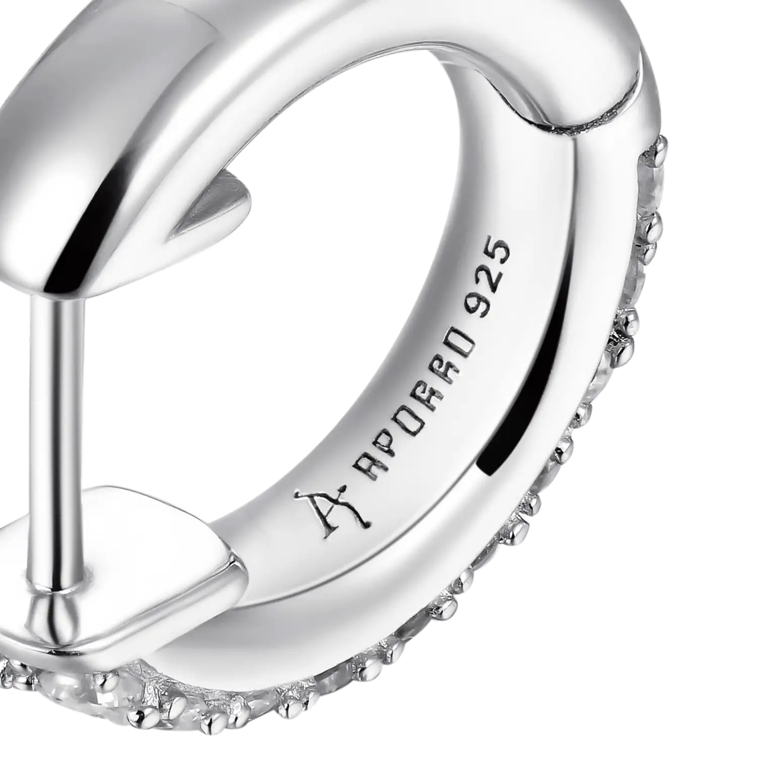 S925 Double Row Hoop Earring - Image 9