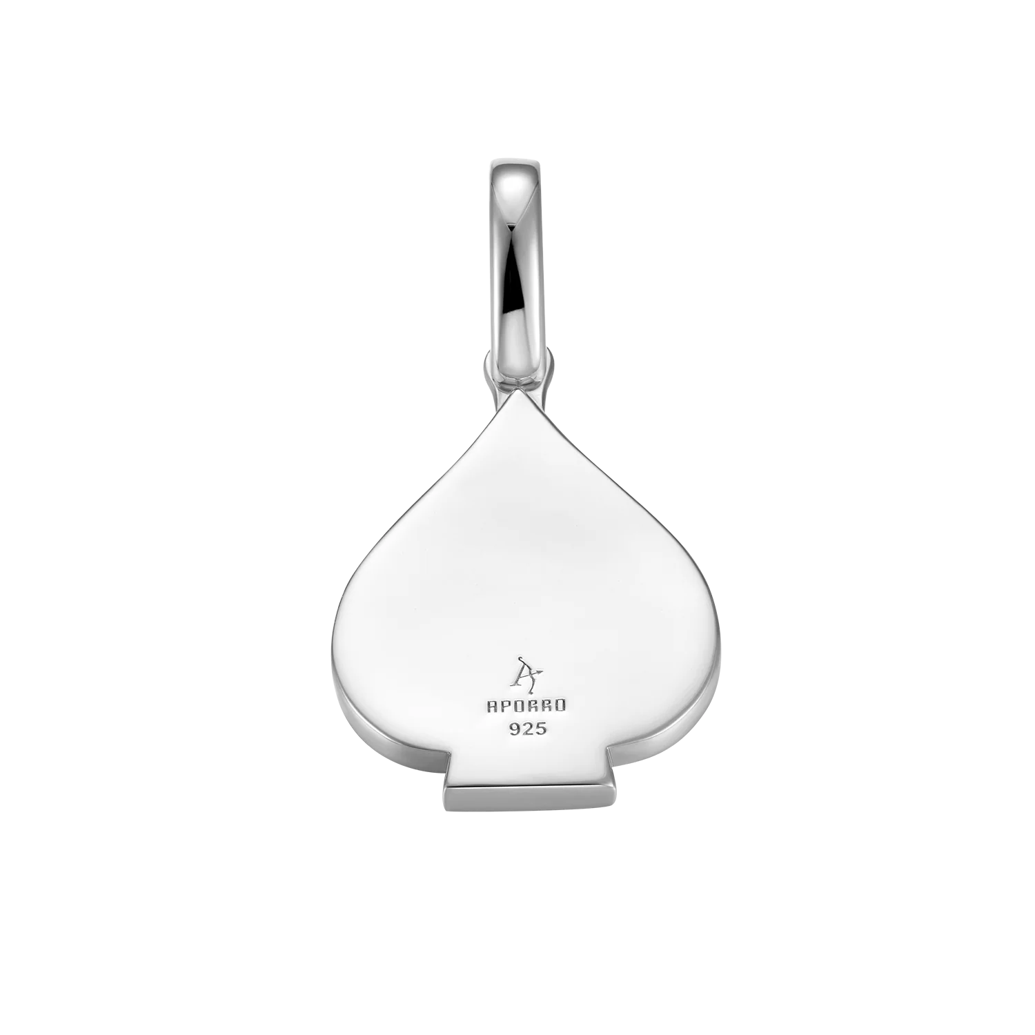 Moissanite Emerald Cut Spade Pendant - Image 5