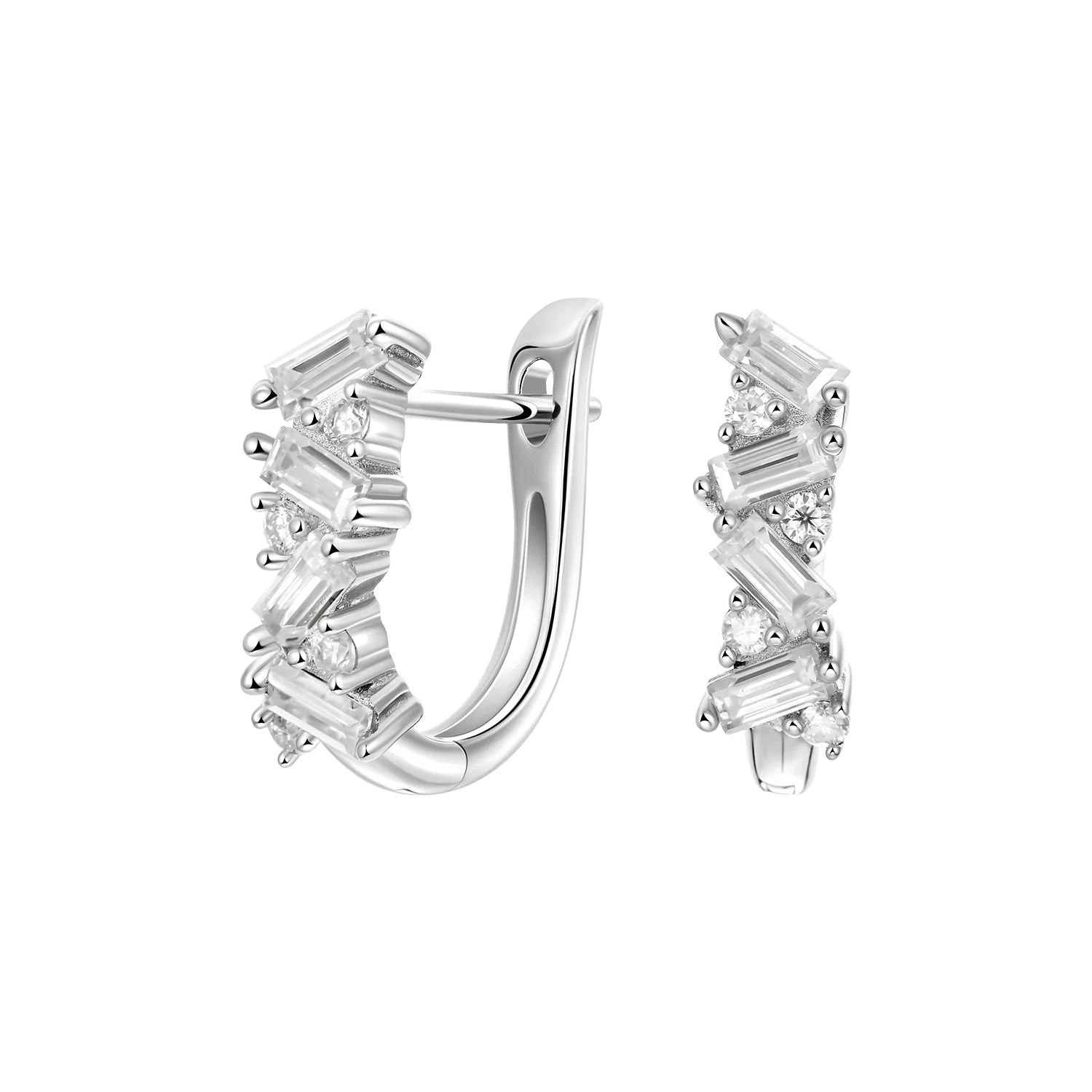 S925 Halo Hoop Earrings - Pair