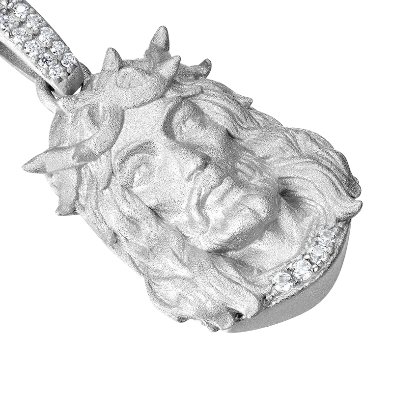 Moissanite Jesus Pendant - Micro - Image 7