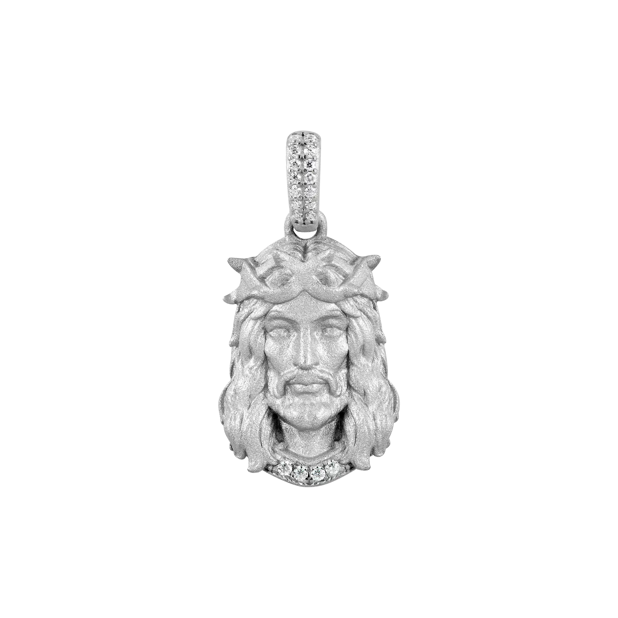 Moissanite Jesus Pendant - Micro - Image 8