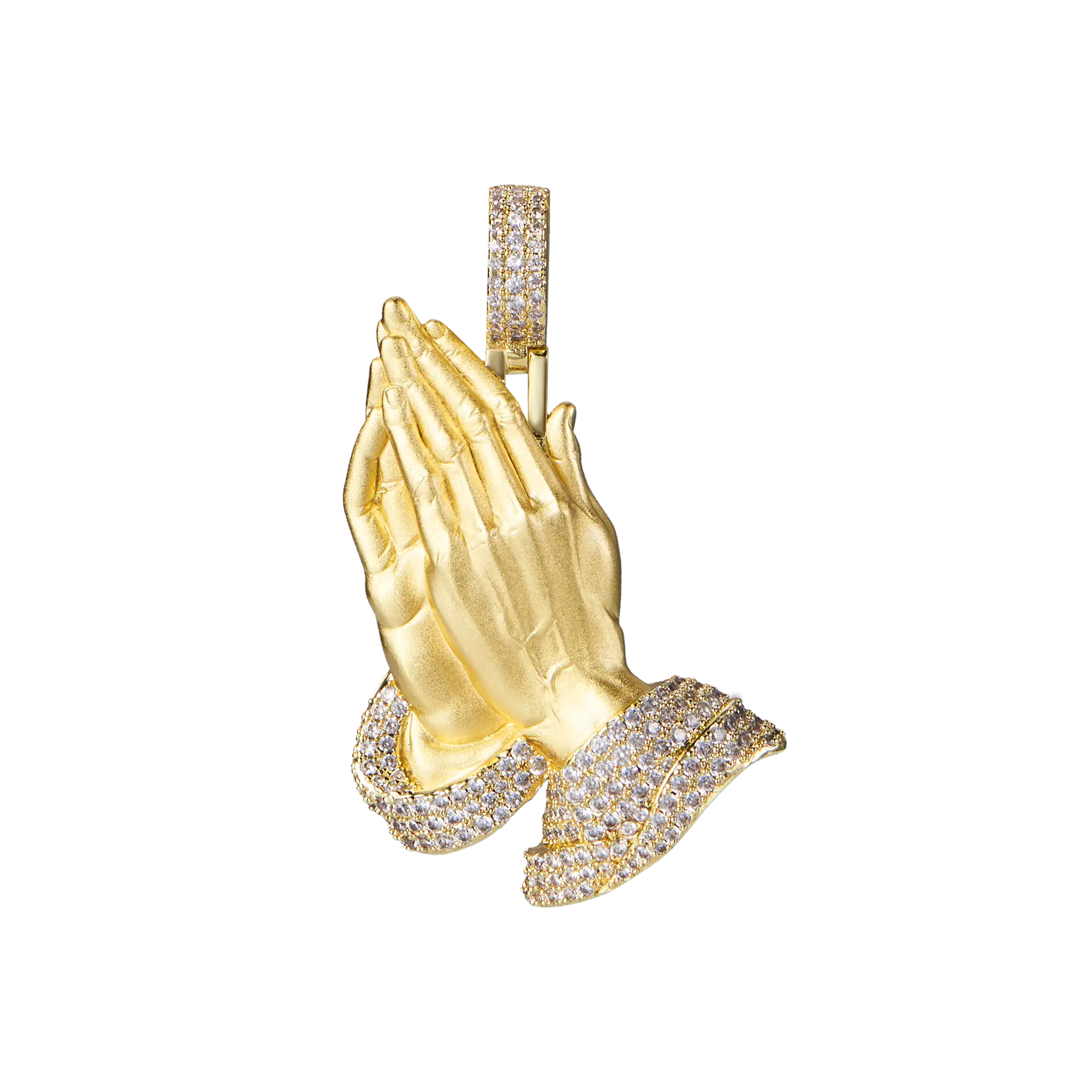 Moissanite Praying Hand Pendant - Image 4