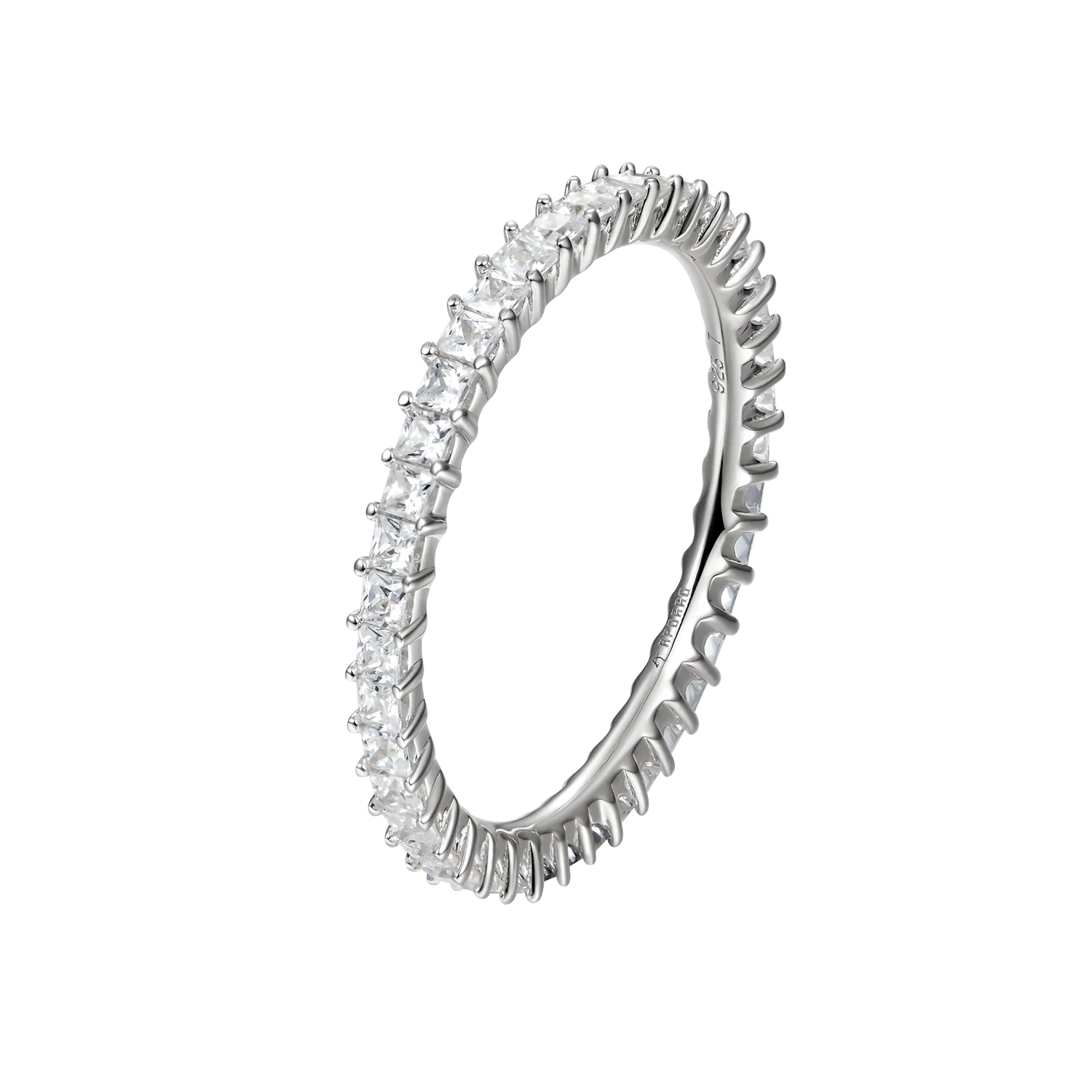 Moissanite Princess Eternity Ring - Image 3
