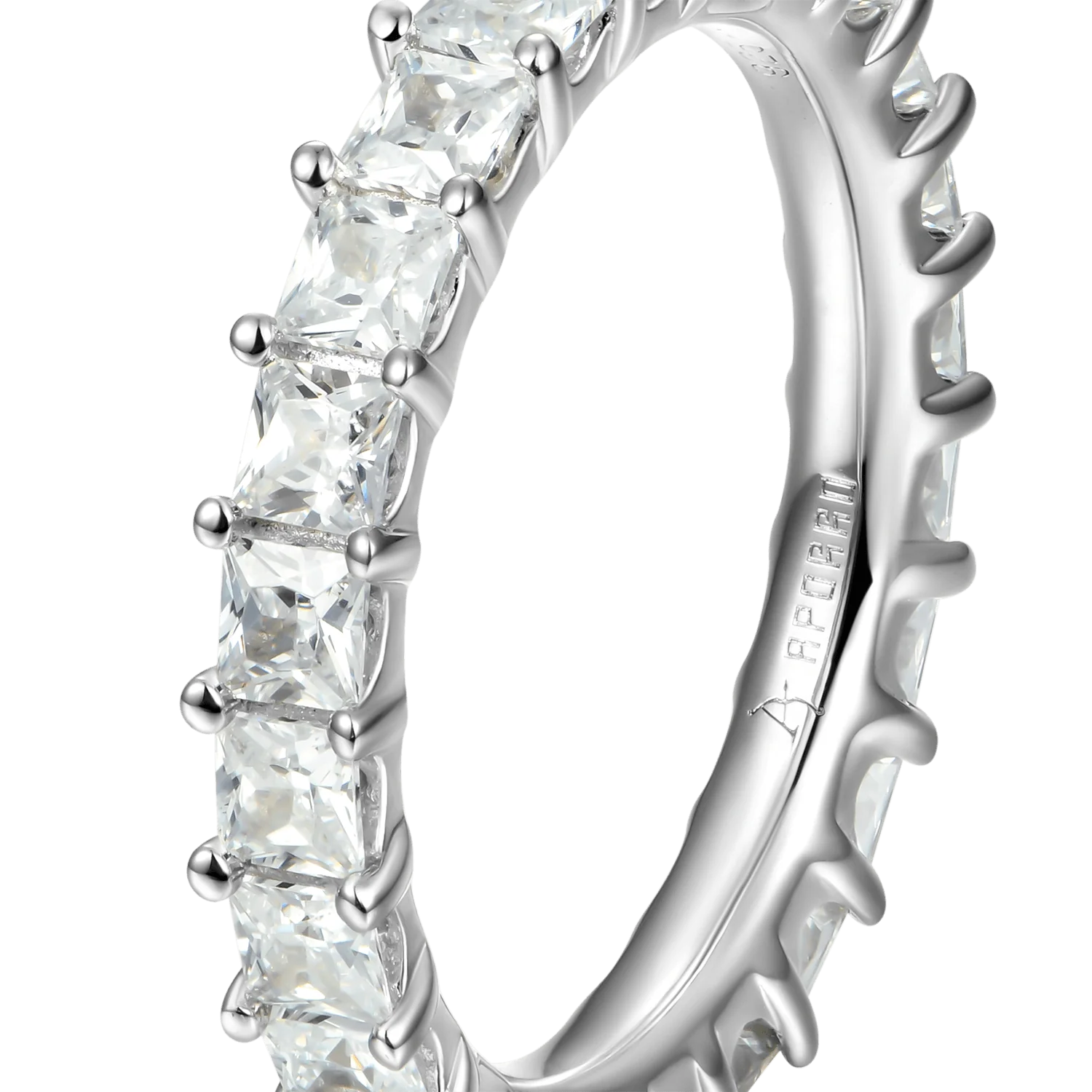 Moissanite Princess Eternity Ring - Image 6