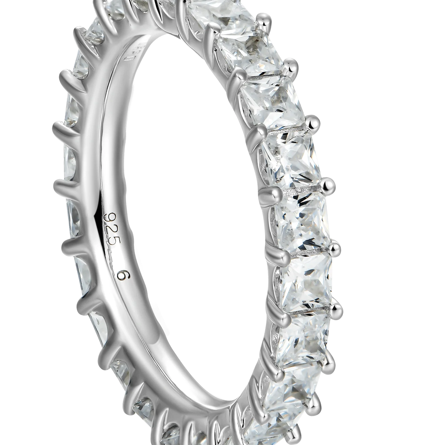 Moissanite Princess Eternity Ring - Image 8