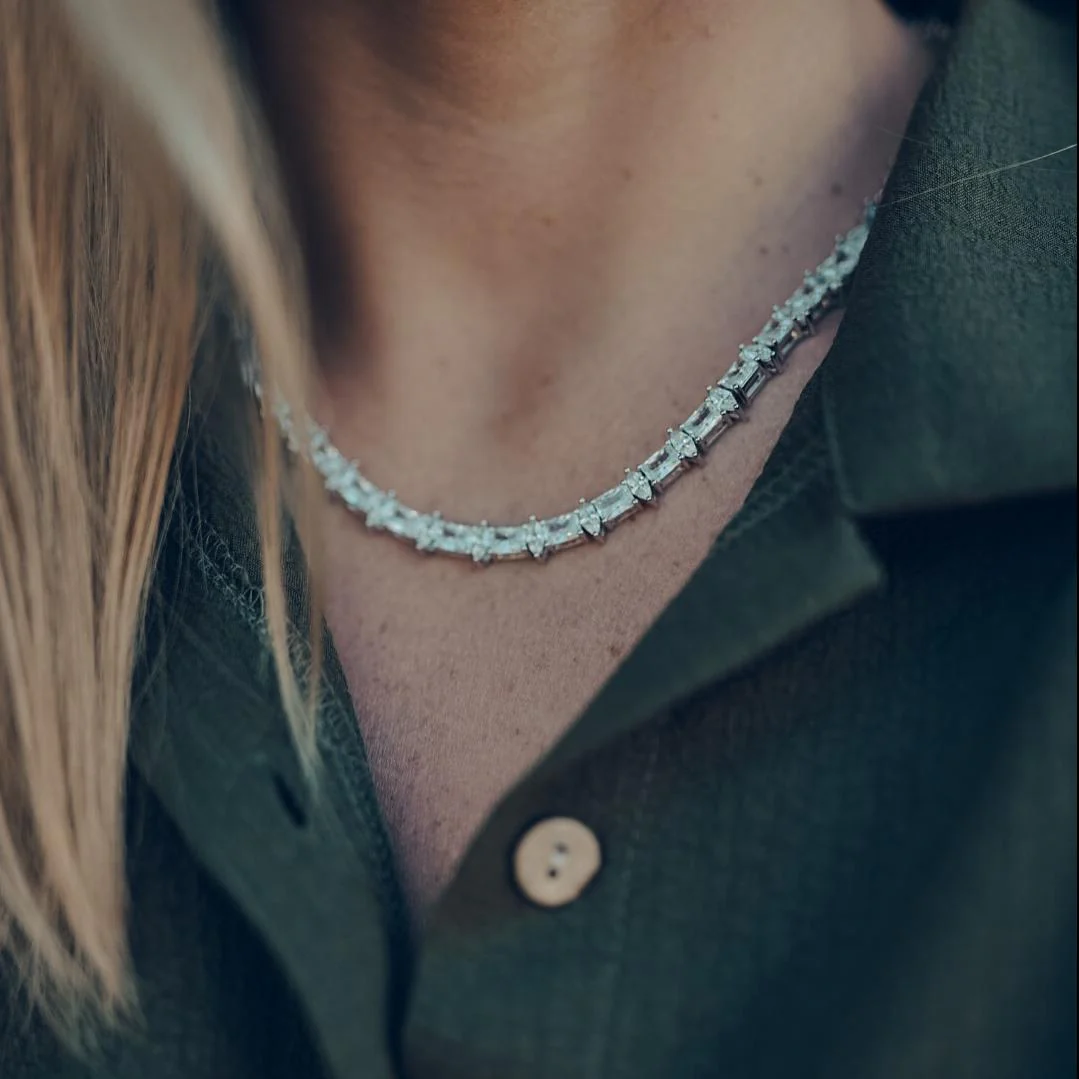 Moissanite Refined Luster Tennis Chain - 6mm - Image 3