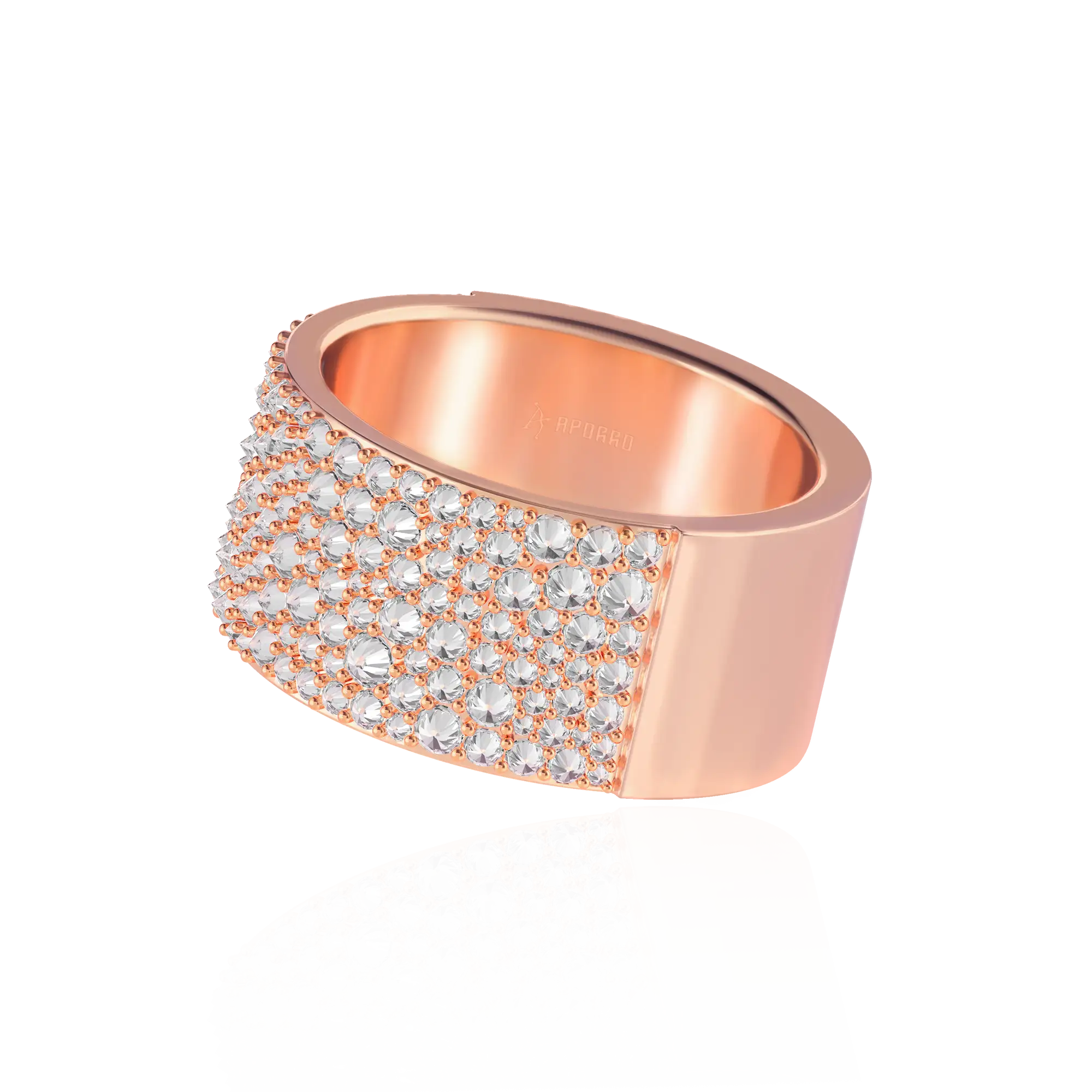 Moissanite Reverse Set Diamond Band Ring - Image 10