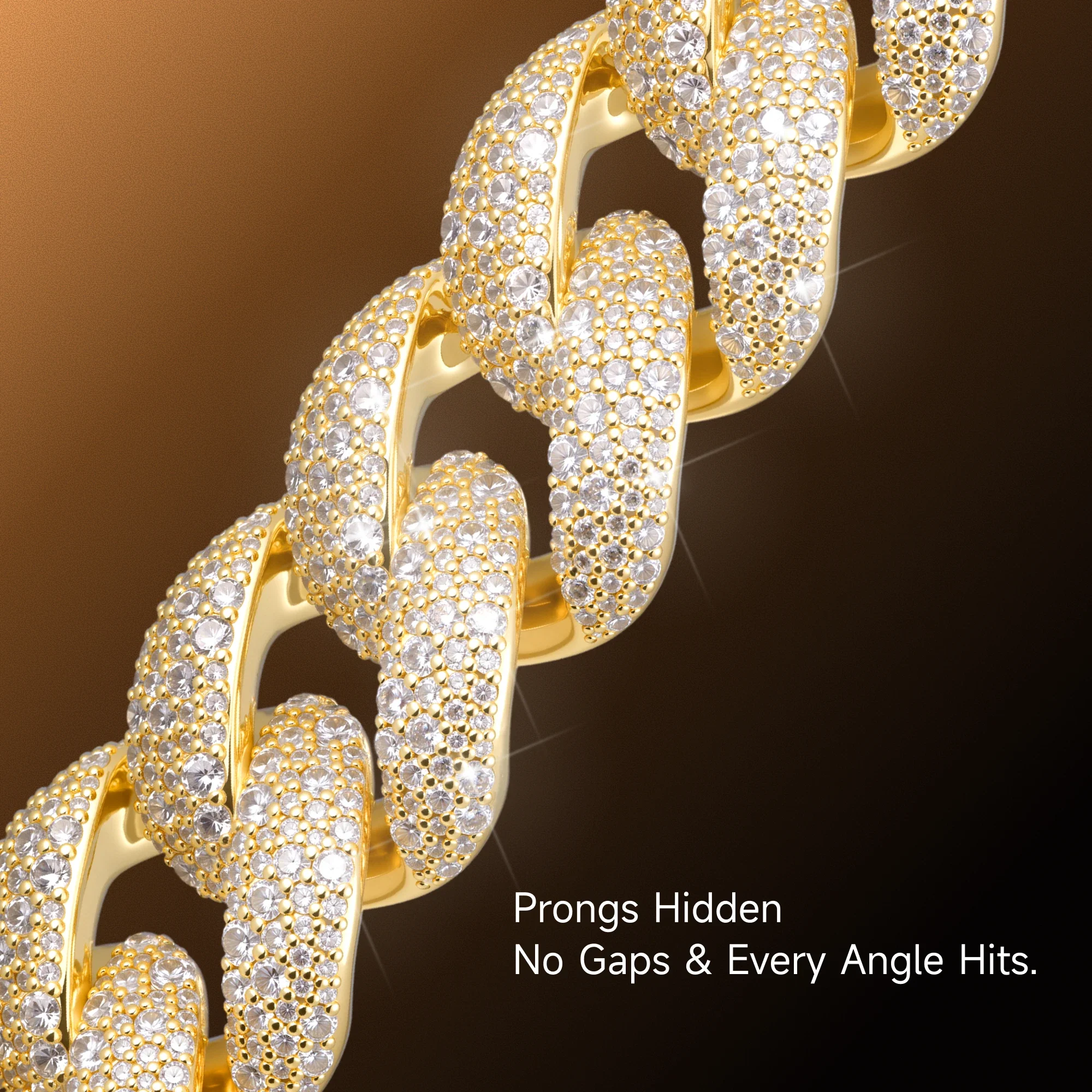Moissanite Round Cut Cuban Link Chain - 19mm - Image 9
