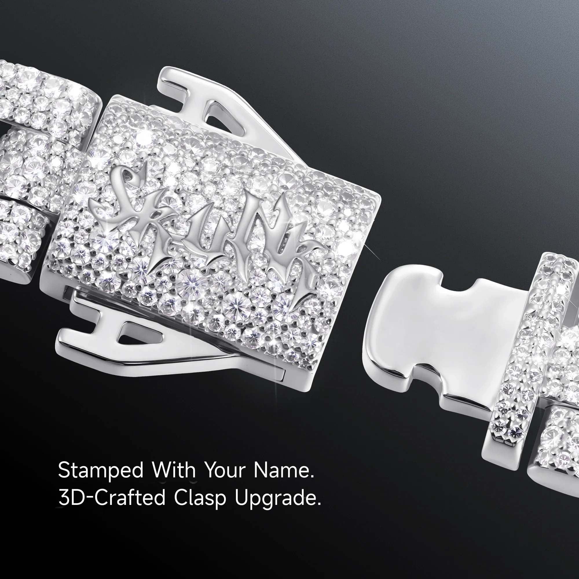 Moissanite Round Cut Cuban Link Chain - 12mm - Image 4