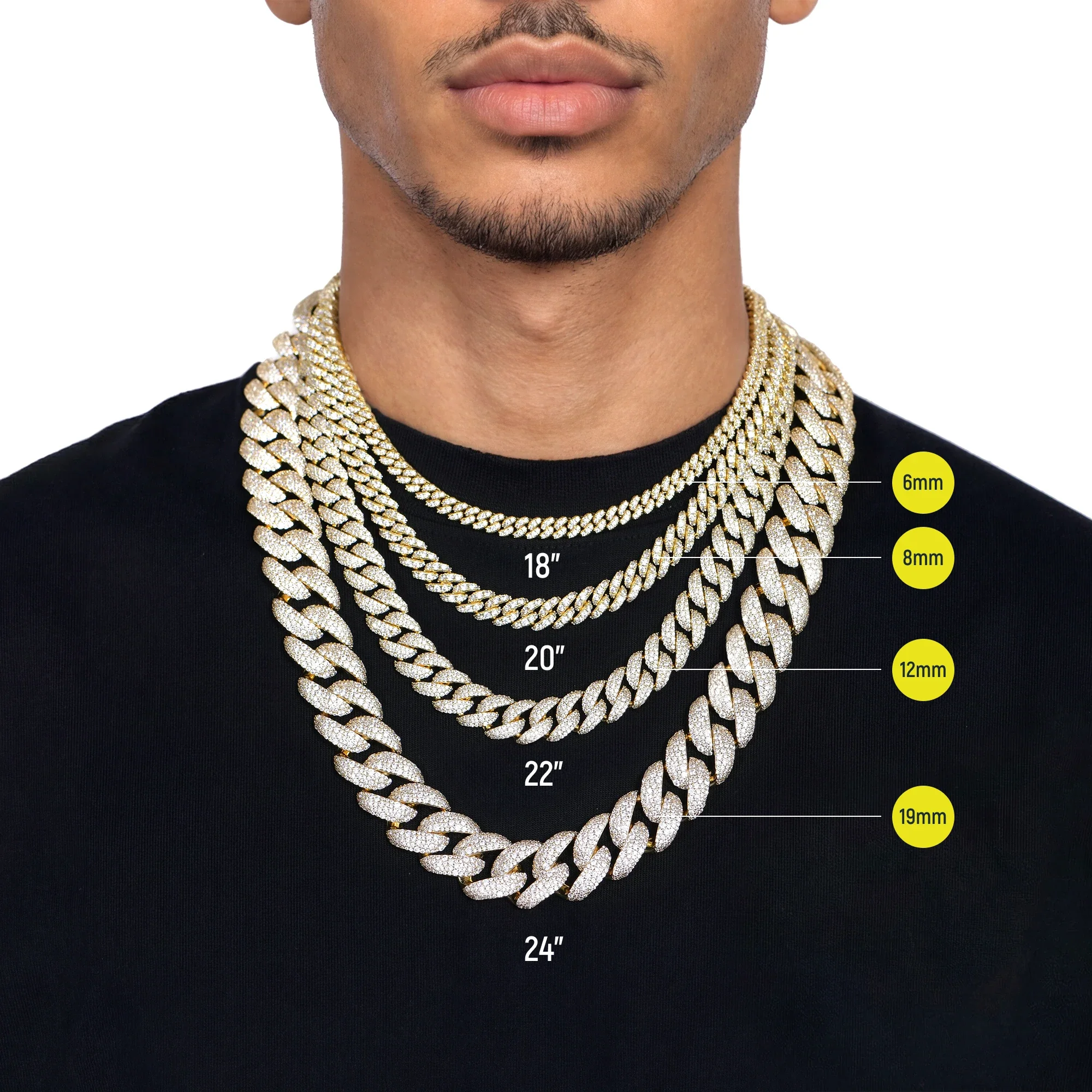 Round Cut Cuban Link Chain - 6mm - Image 8