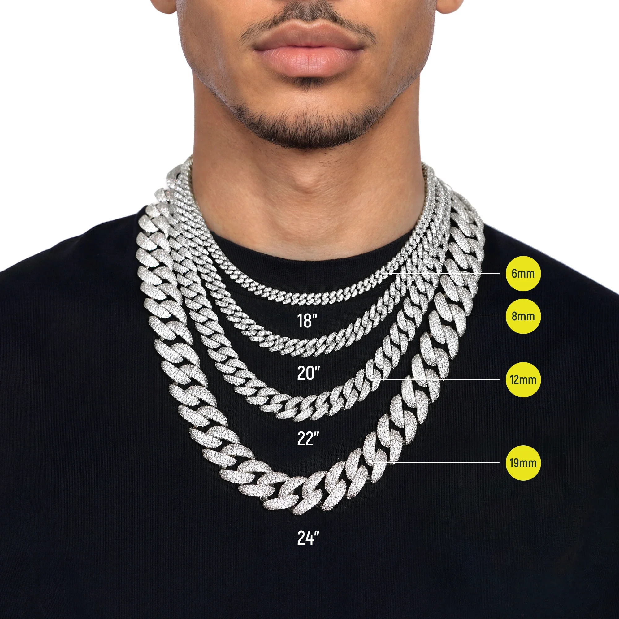 Round Cut Cuban Link Chain - 6mm - Image 3