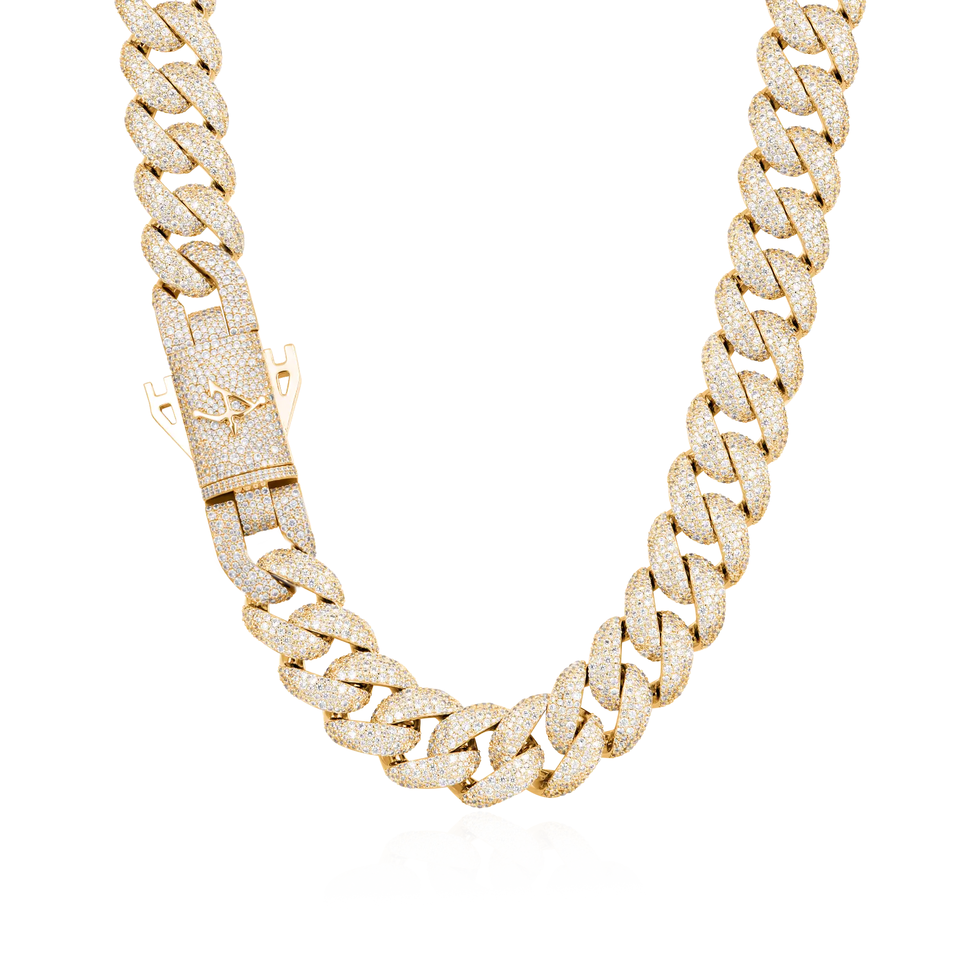 Moissanite Round Cut Cuban Link Chain - 19mm - Image 7