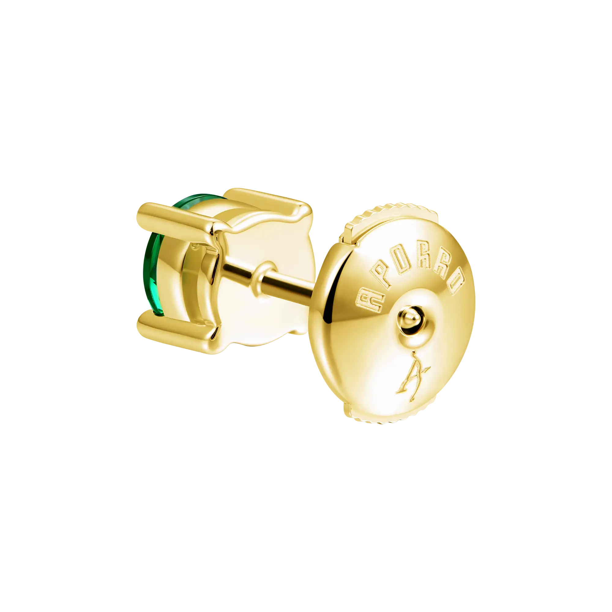 Moissanite S925 Round Cut Stud Earring - Green - Image 7