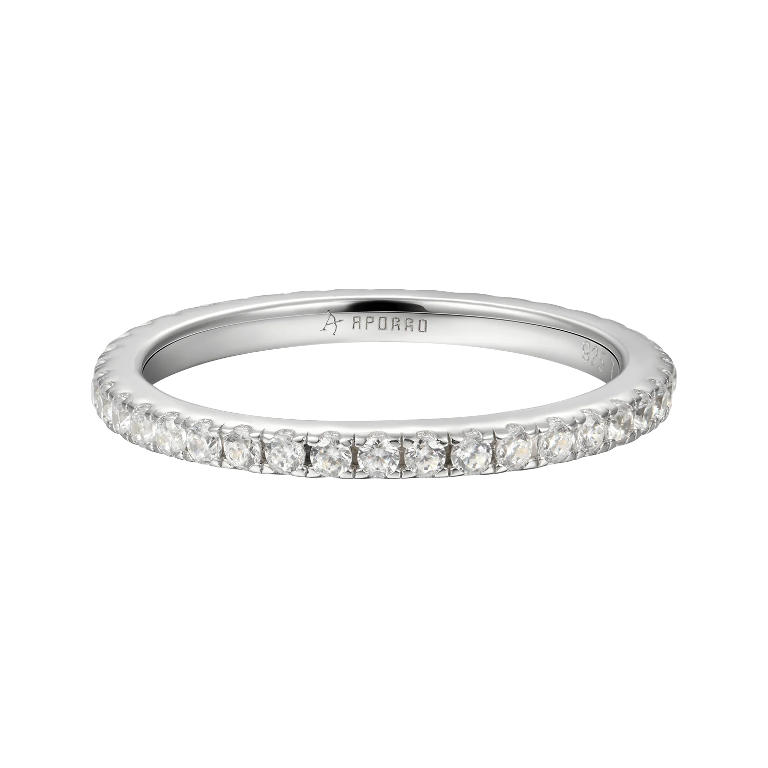 Moissanite Round Eternity Ring