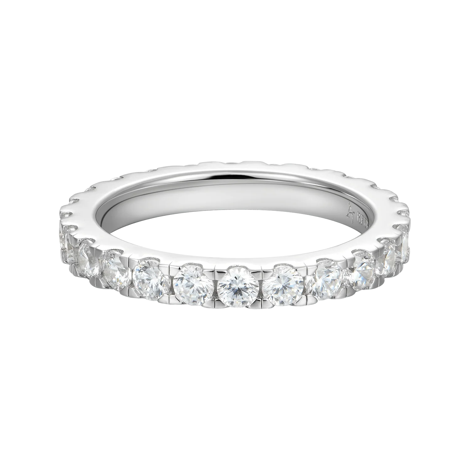 Moissanite Round Eternity Ring - Image 5