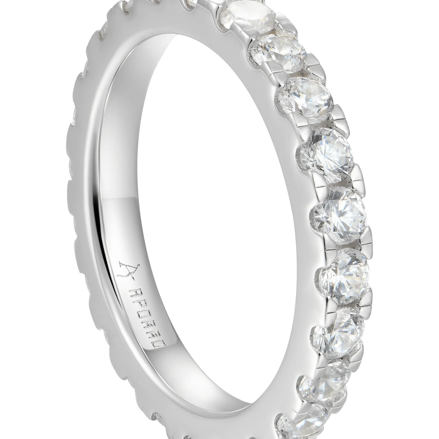Moissanite Round Eternity Ring - Image 9