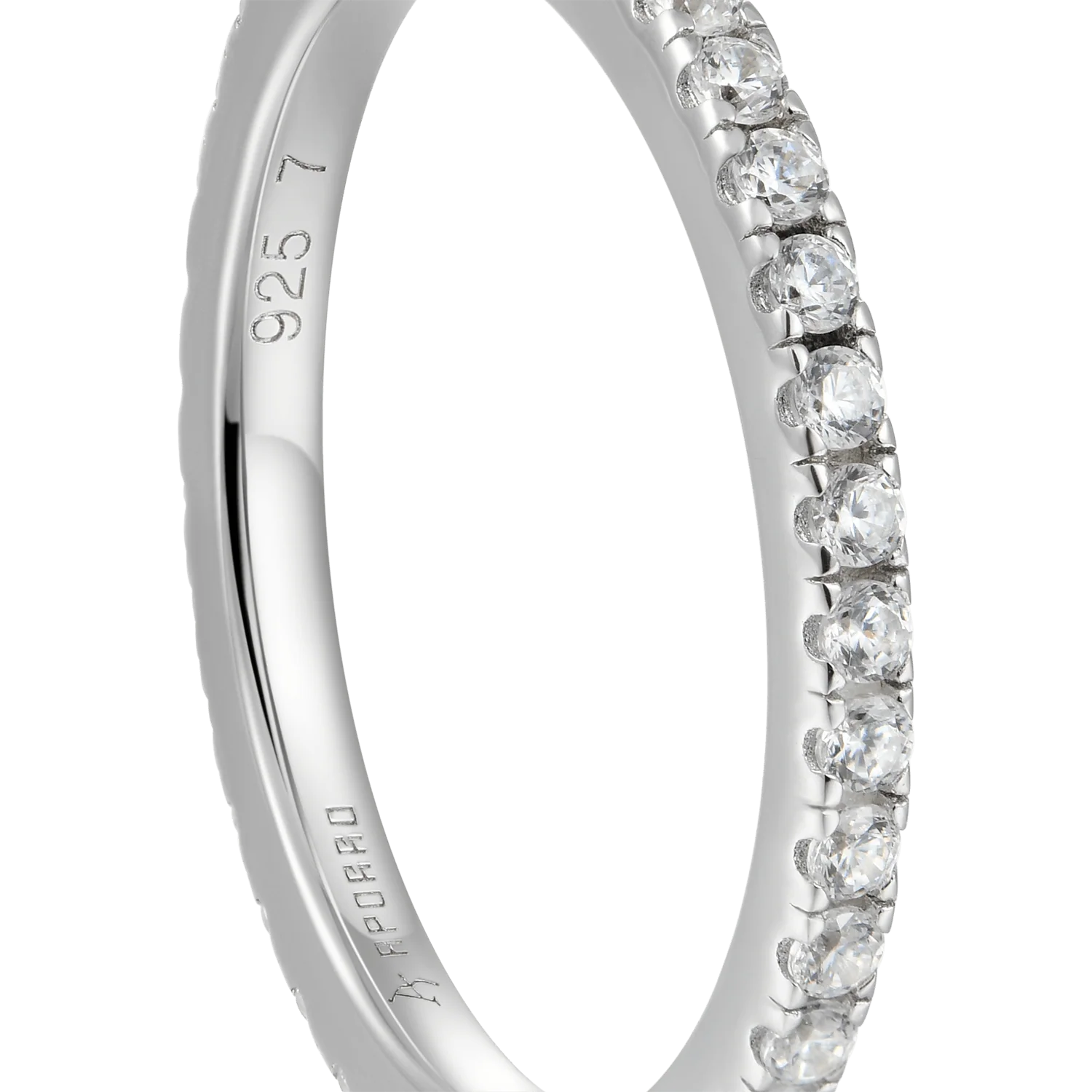 Moissanite Round Eternity Ring - Image 3