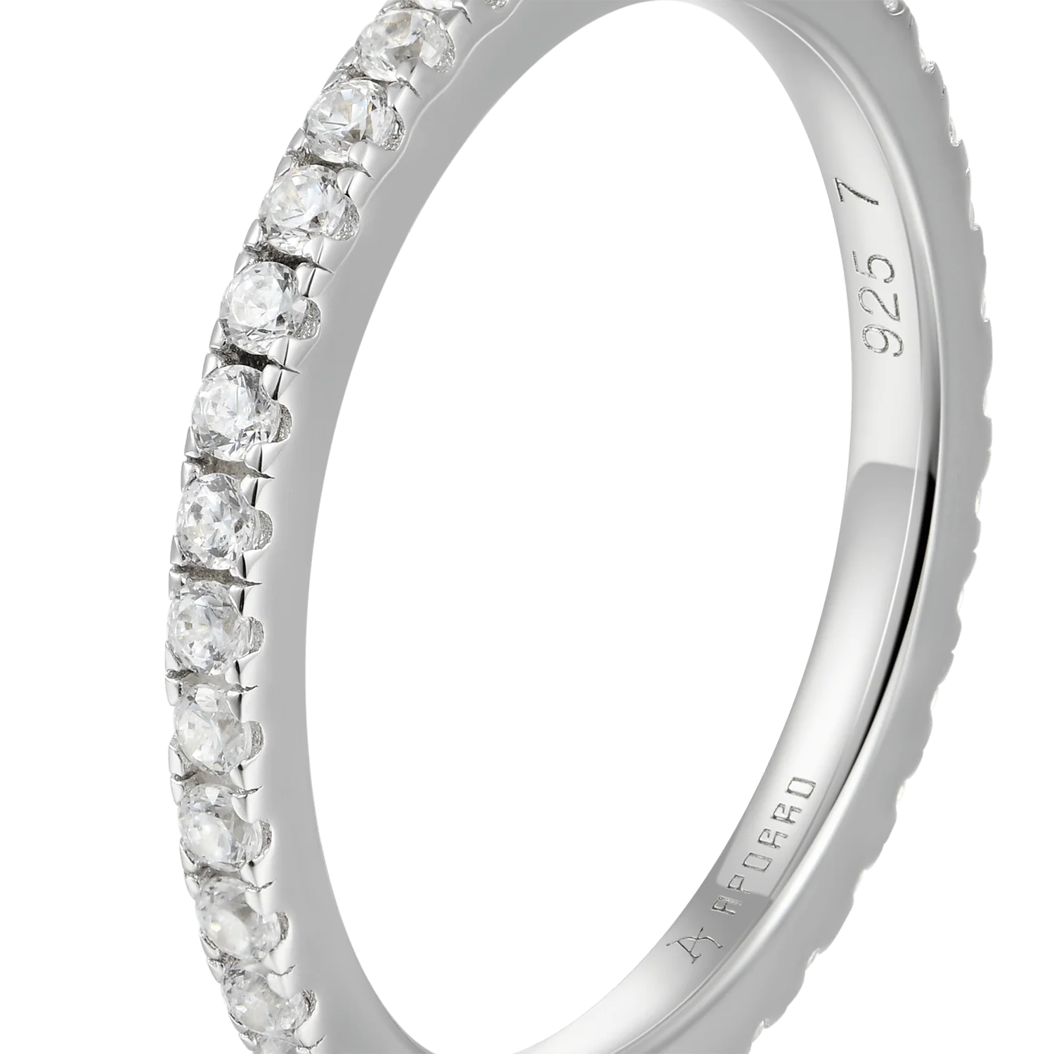 Moissanite Round Eternity Ring - Image 4