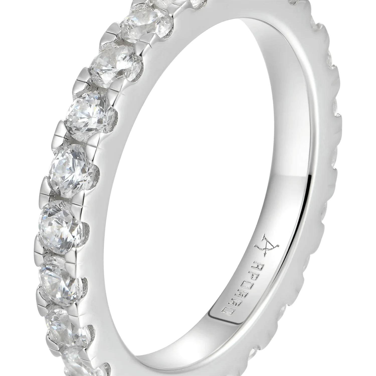 Moissanite Round Eternity Ring - Image 8