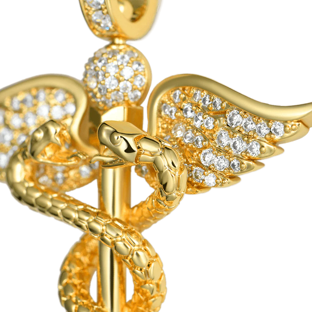 Moissanite Staff of Hermes Pendant - Image 5