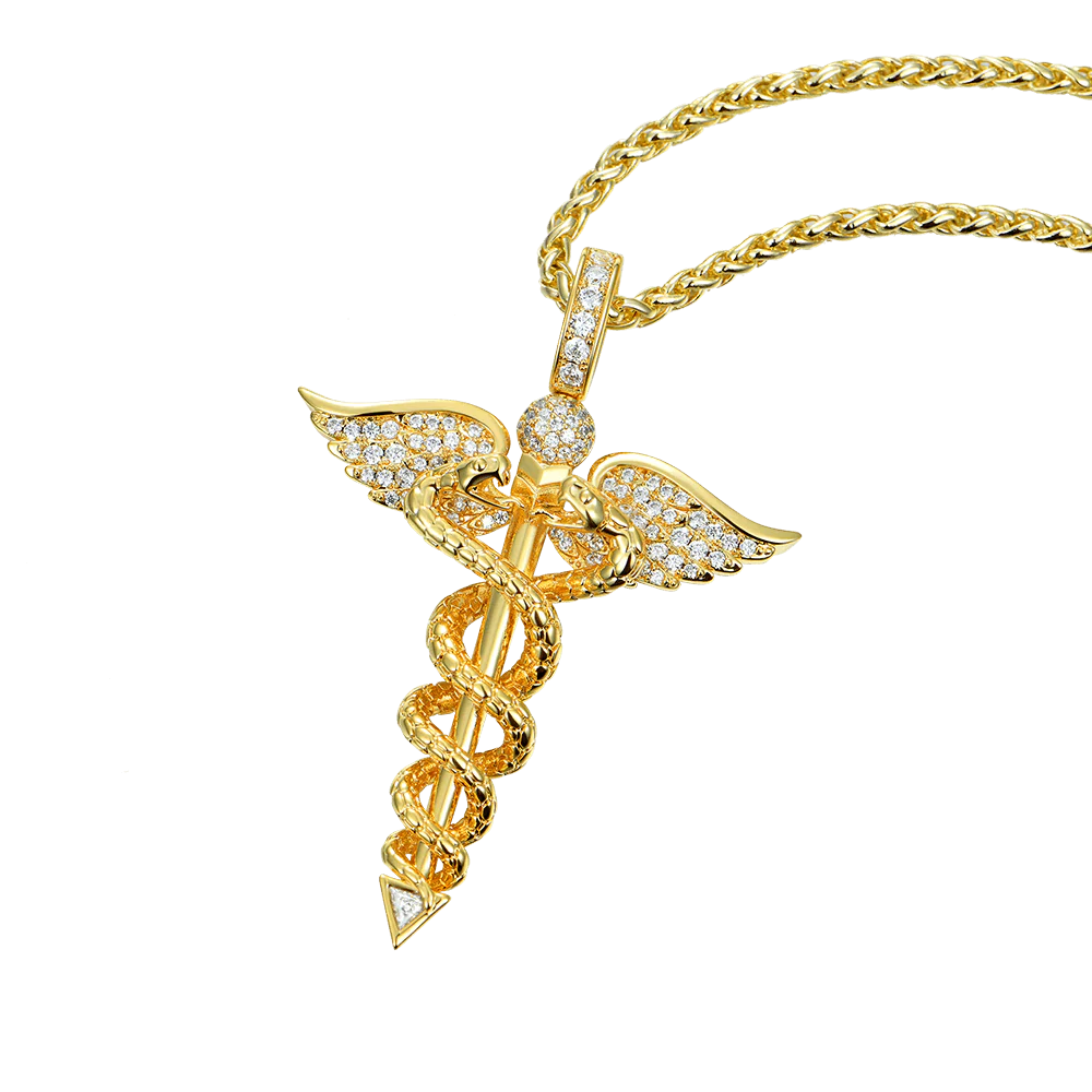 Moissanite Staff of Hermes Pendant - Image 7