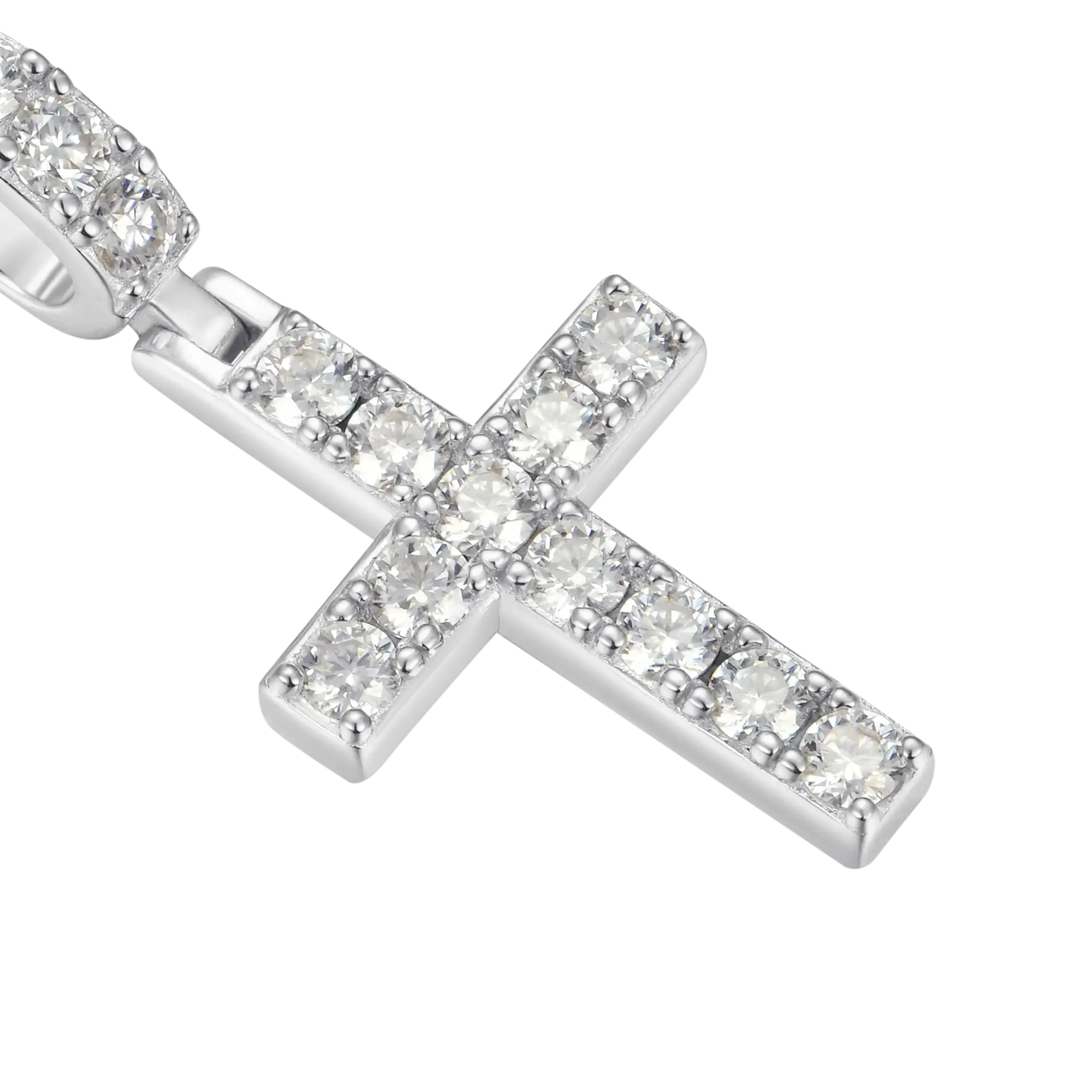 Solid Tennis Cross Pendant - Small - Image 5