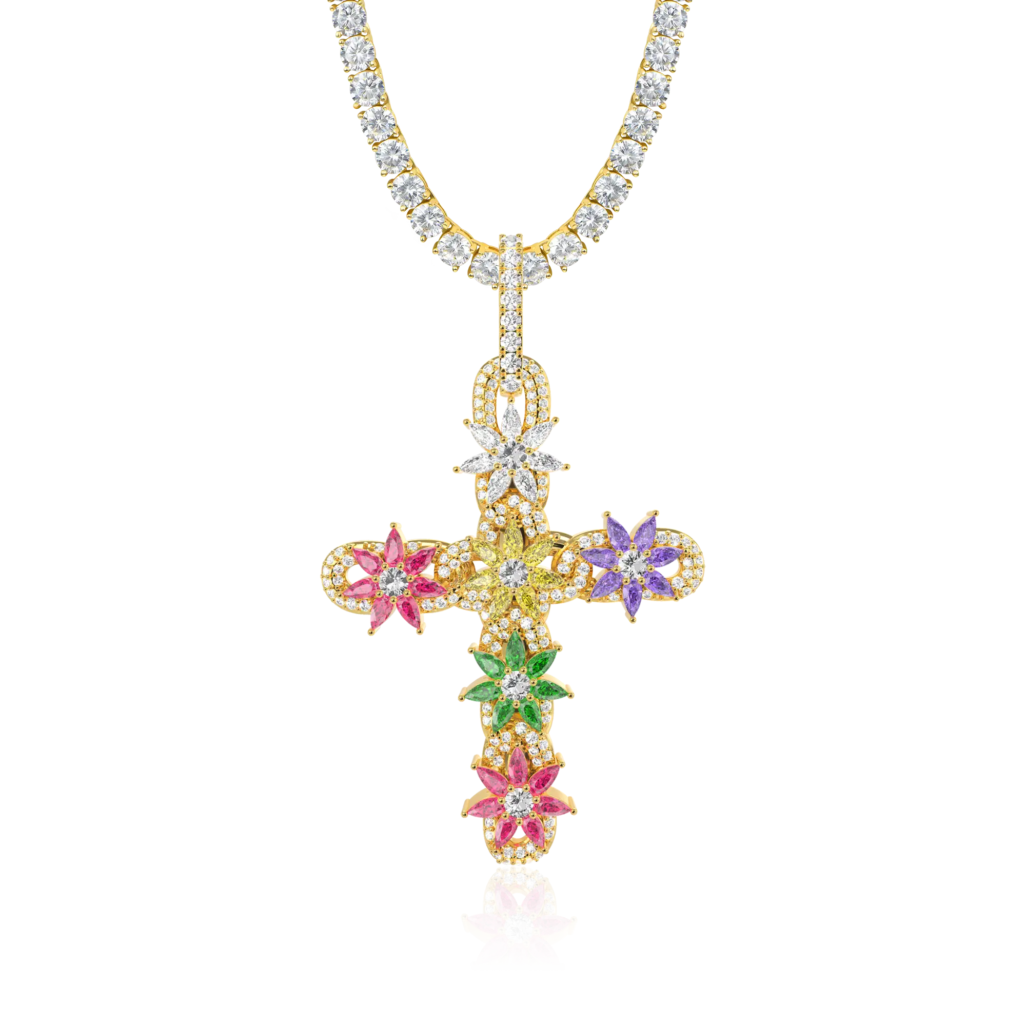 Lily Infinity Cross Pendant - Image 11